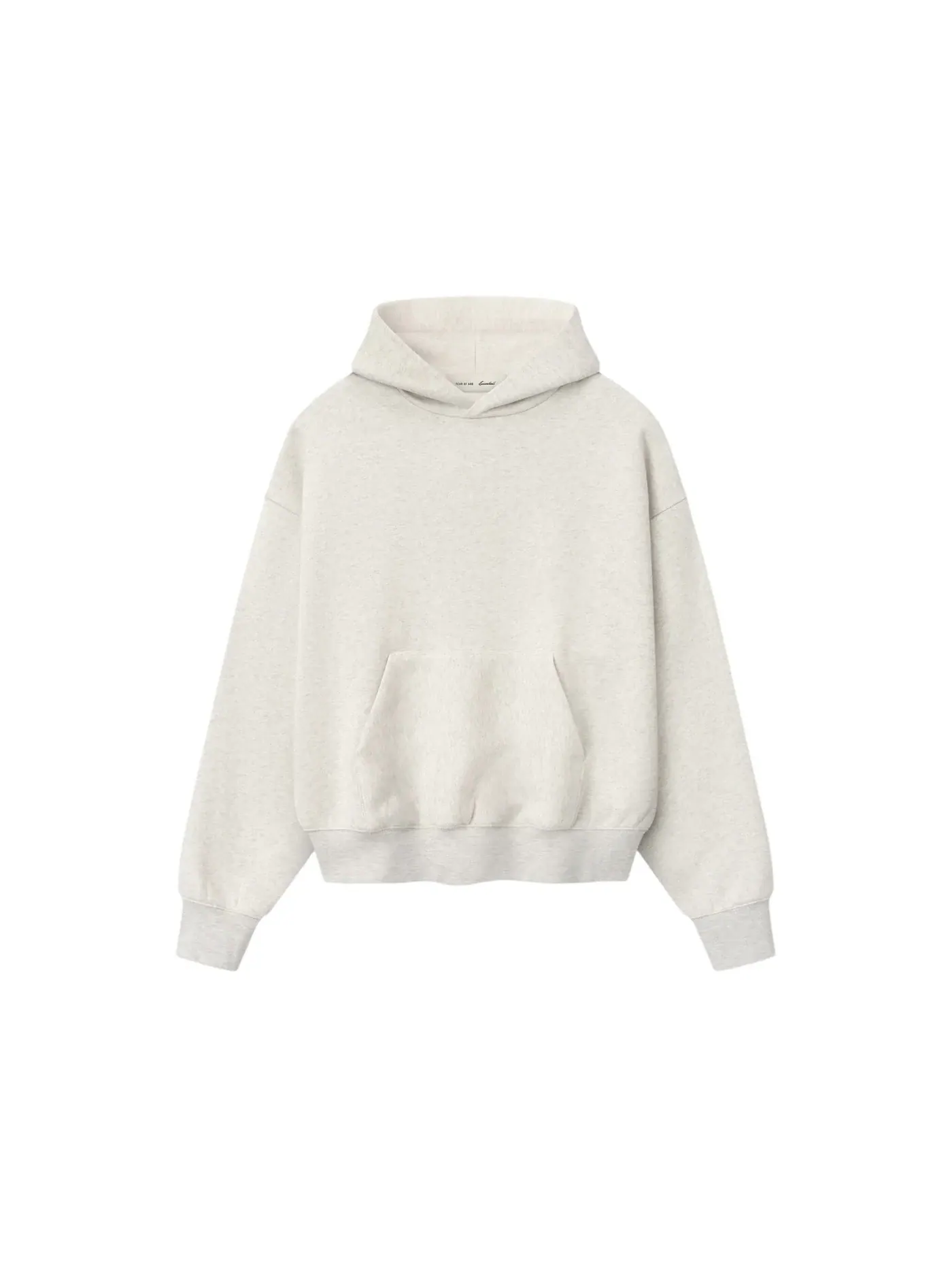 Мужской худи Fear of God Essentials Signature Classic Hoodie, Oatmeal Heather/Light Heather — изображение 1 из 2