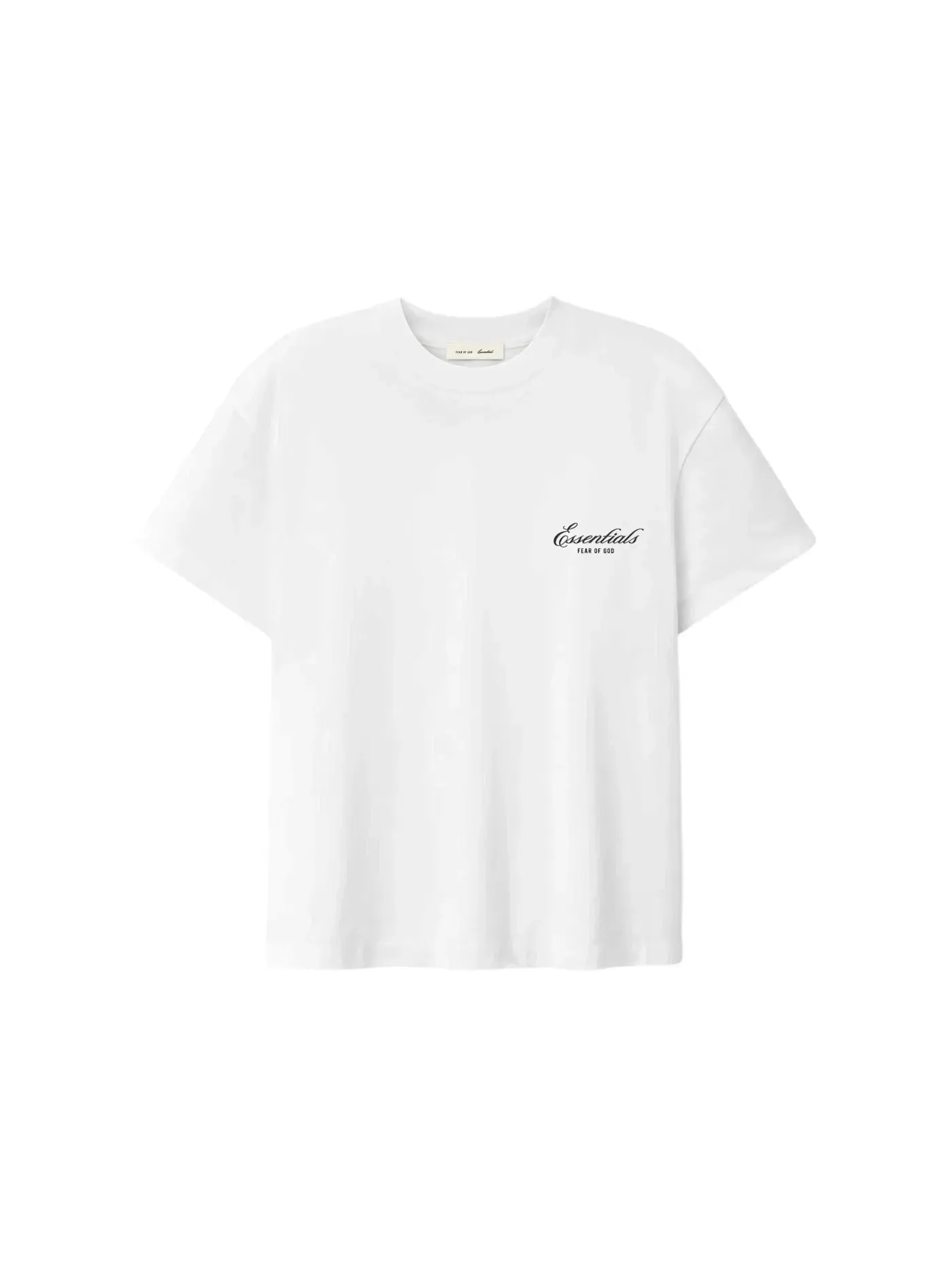 Мужская футболка с коротким рукавом Fear of God Essentials Signature Classic Tee — изображение 1 из 1, яркий белый
