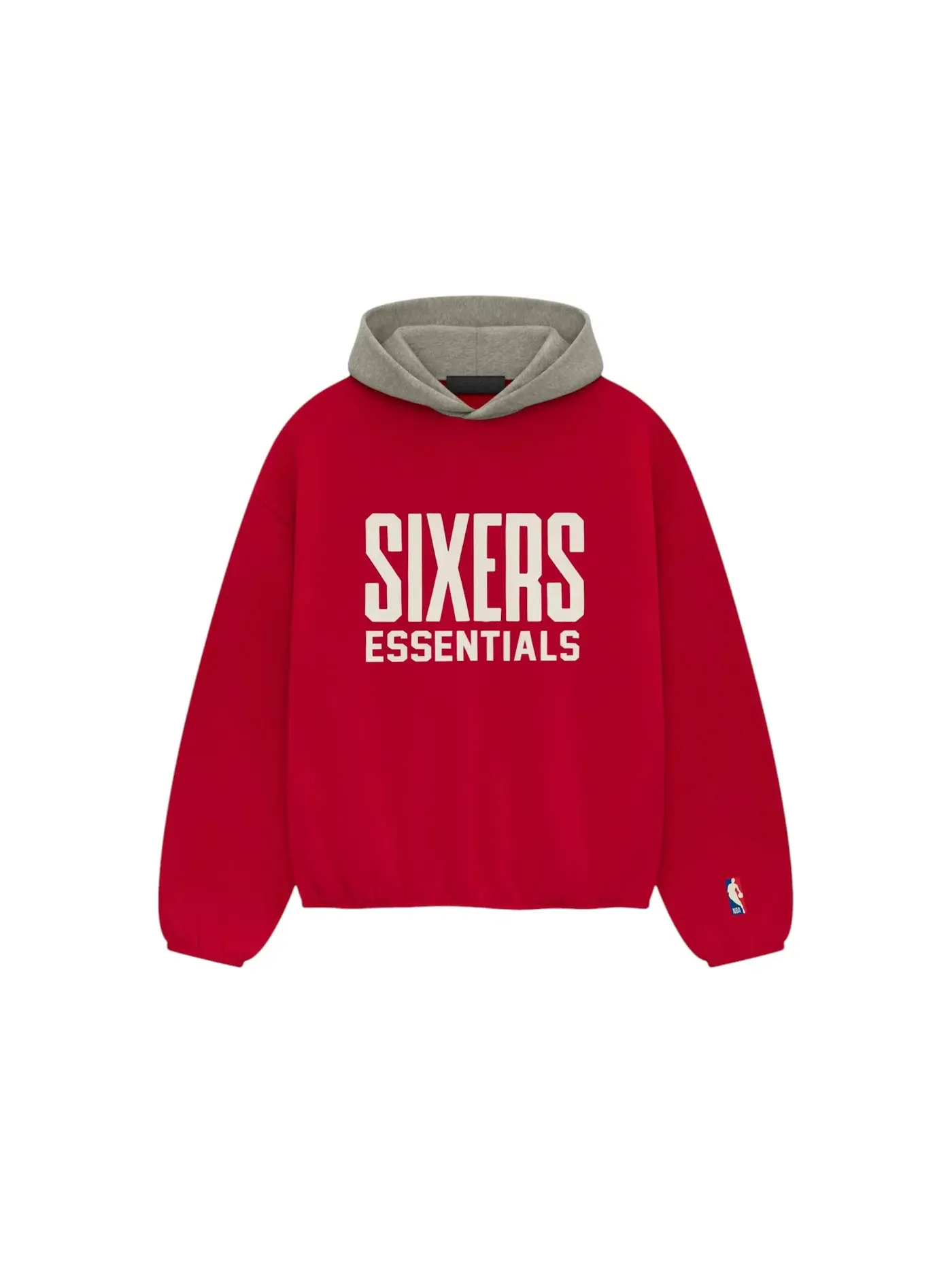 Мужской худи с длинным рукавом Fear of God Essentials Sixers — изображение 1 из 1, красный