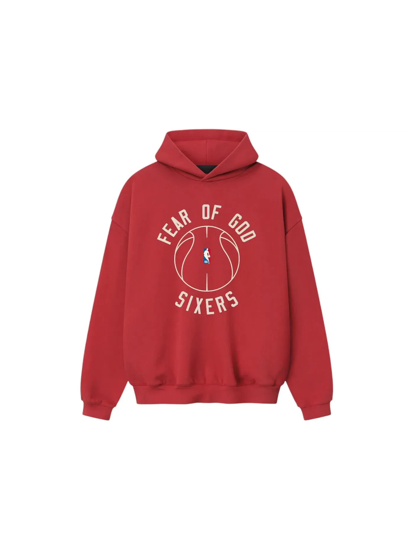 Унисекс худи Fear of God Essentials Sixers x Barkley Hendricks 90s Hoodie, Faded Garnet — изображение 1 из 2