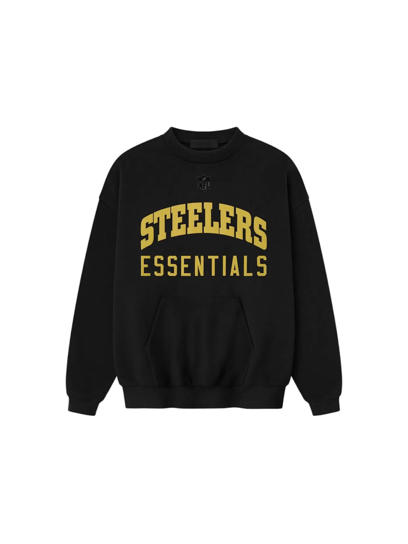 Мужской свитшот с круглым вырезом Fear of God Essentials Steelers Sport Crewneck — изображение 1 из 1, черный