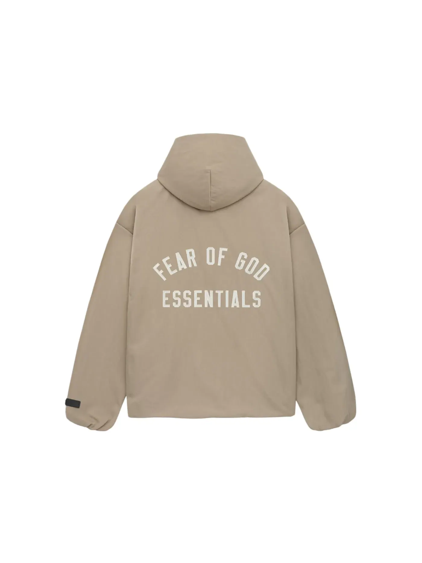 Мужская куртка с капюшоном из текстурированного нейлона Fear of God Essentials Jacket — изображение 1 из 2, песочный