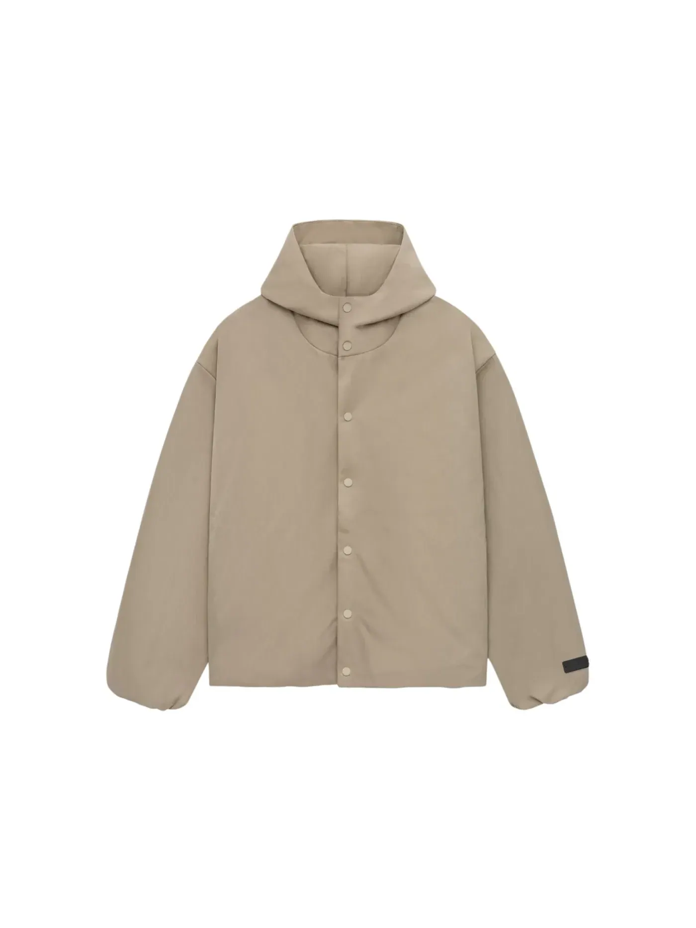 Мужская куртка с капюшоном из текстурированного нейлона Fear of God Essentials Jacket — изображение 2 из 2, песочный