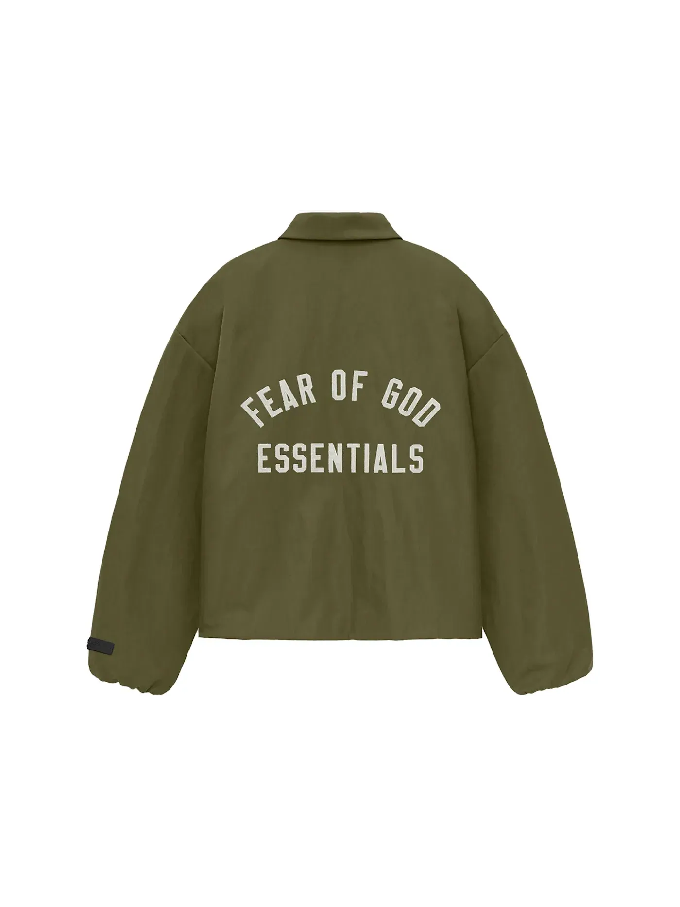 Мужская куртка-тракер из текстурированного нейлона Fear of God Essentials — изображение 1 из 2, оливковый