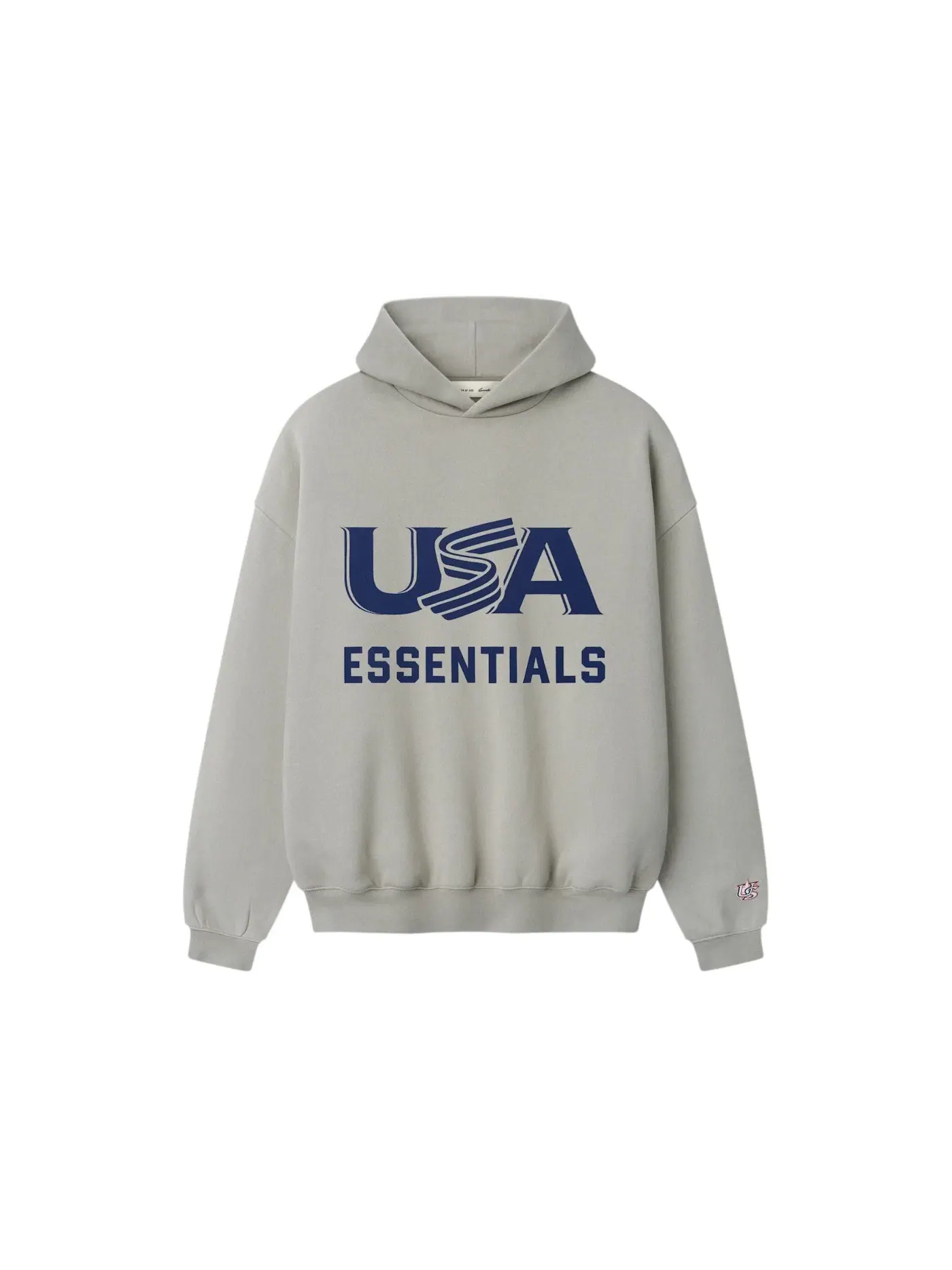 Мужская худи с принтом Fear of God Essentials USA Baseball Sport Hoodie Seal — изображение 1 из 2, серый