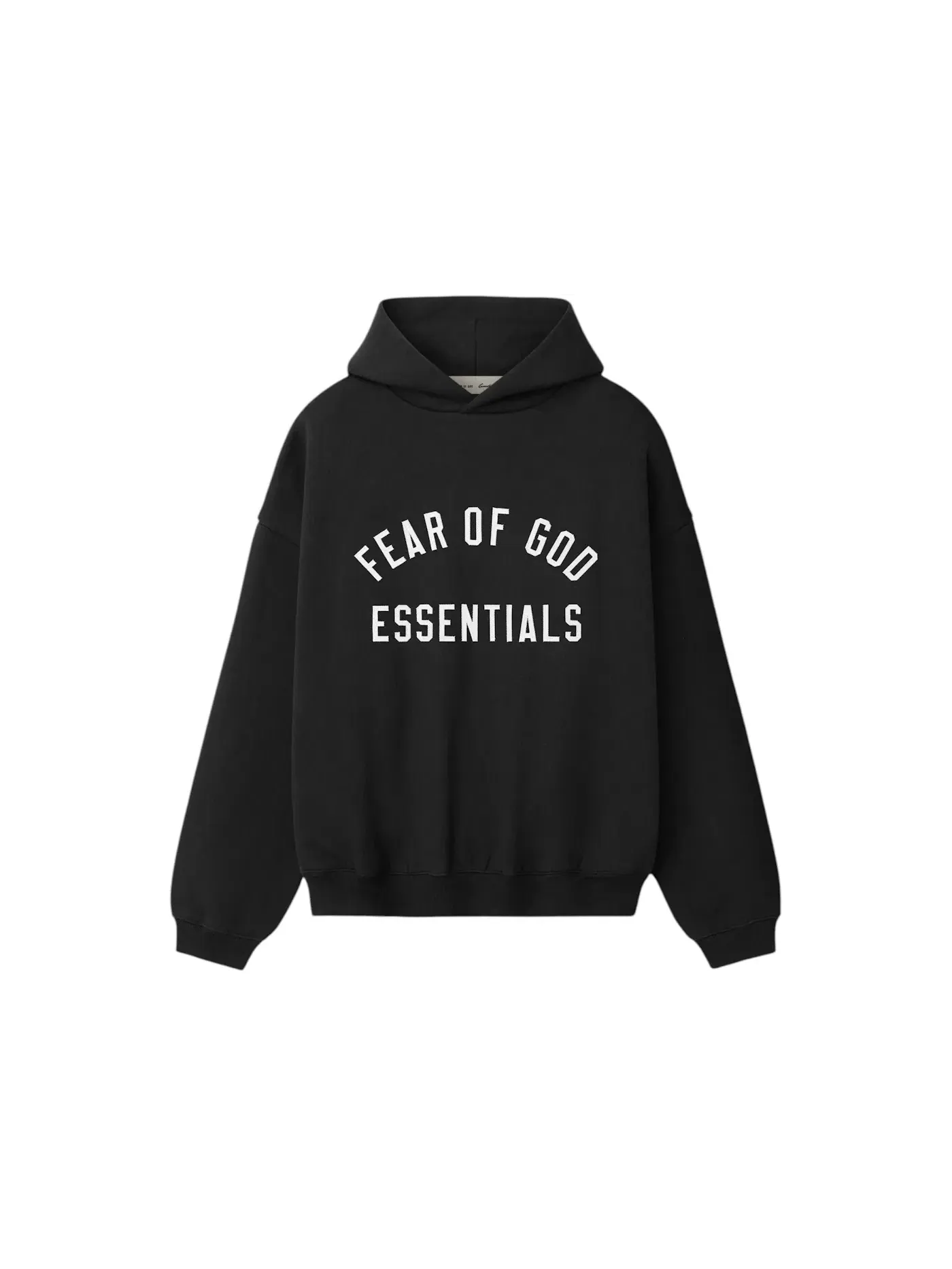 Мужская худи с длинным рукавом Fear of God Essentials Varsity 90's Hoodie — изображение 1 из 2, винтажный черный
