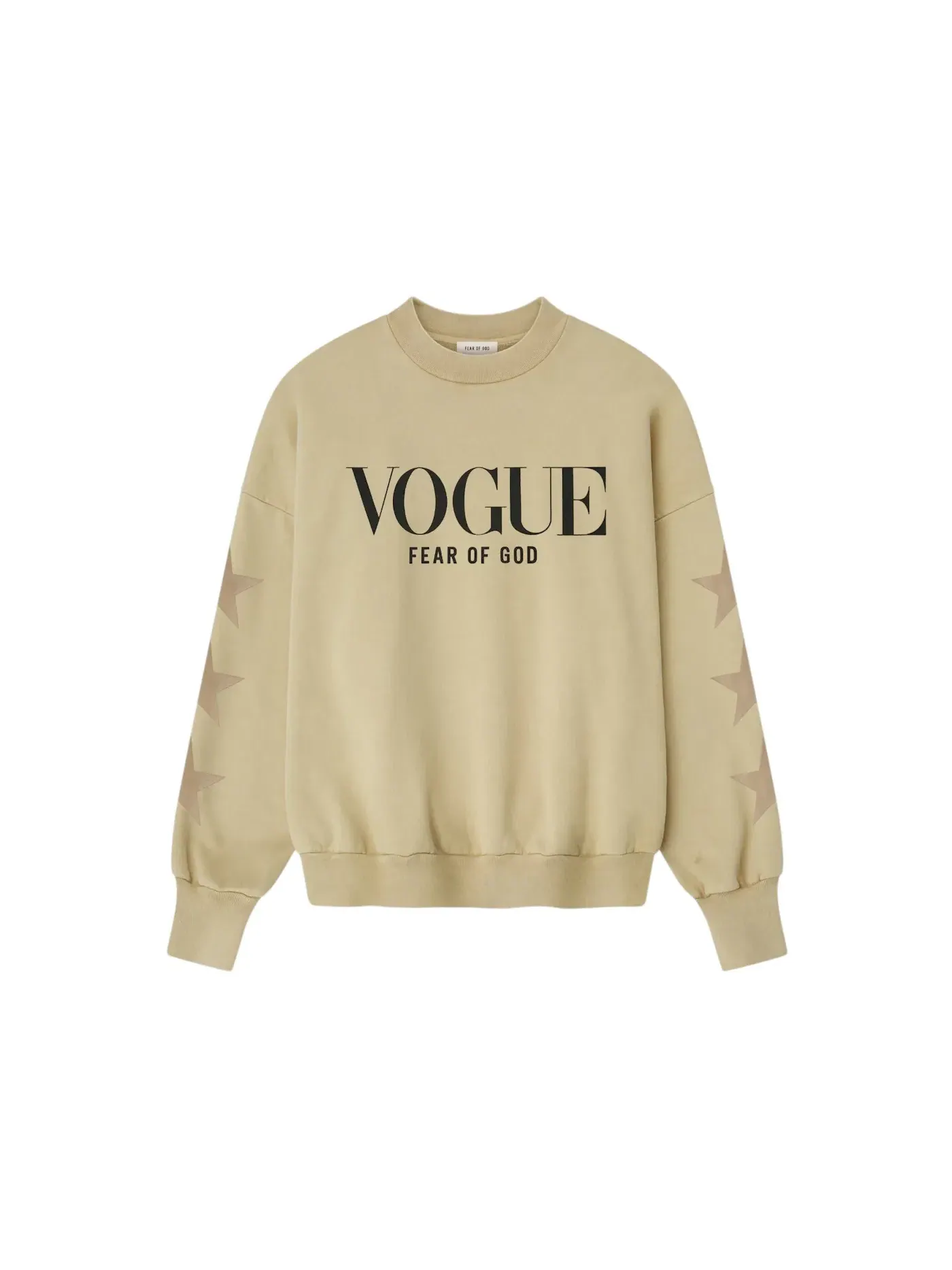 Мужской свитшот с принтом Crewneck Fear of God — изображение 1 из 2, слоновая кость