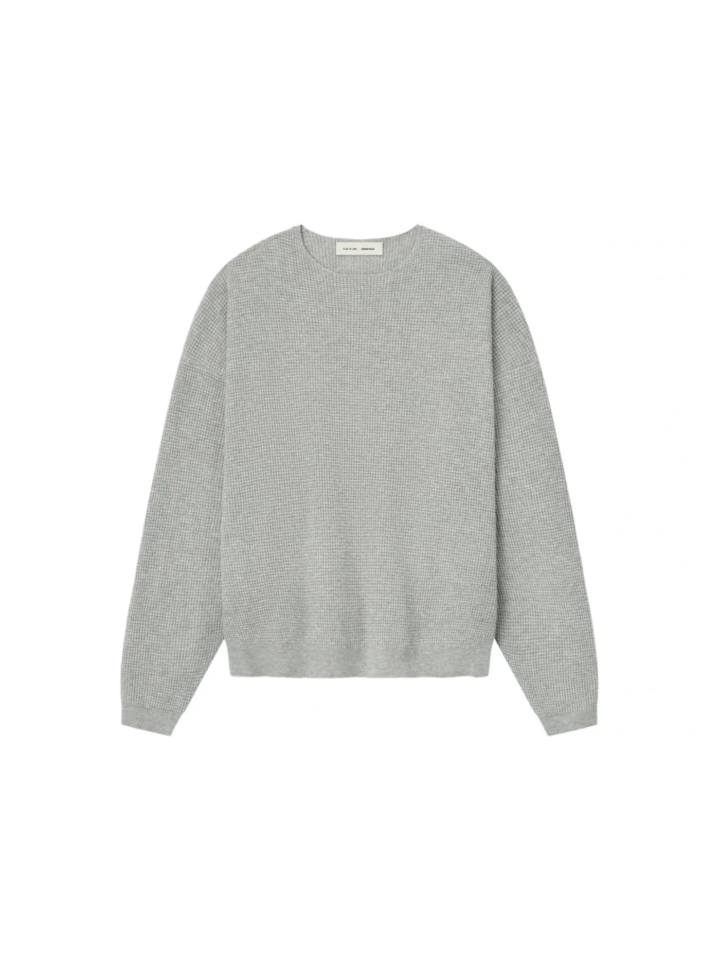 Мужской свитер с вафельным переплетением Fear of God Essentials Sweater, Concrete Heather — изображение 1 из 2