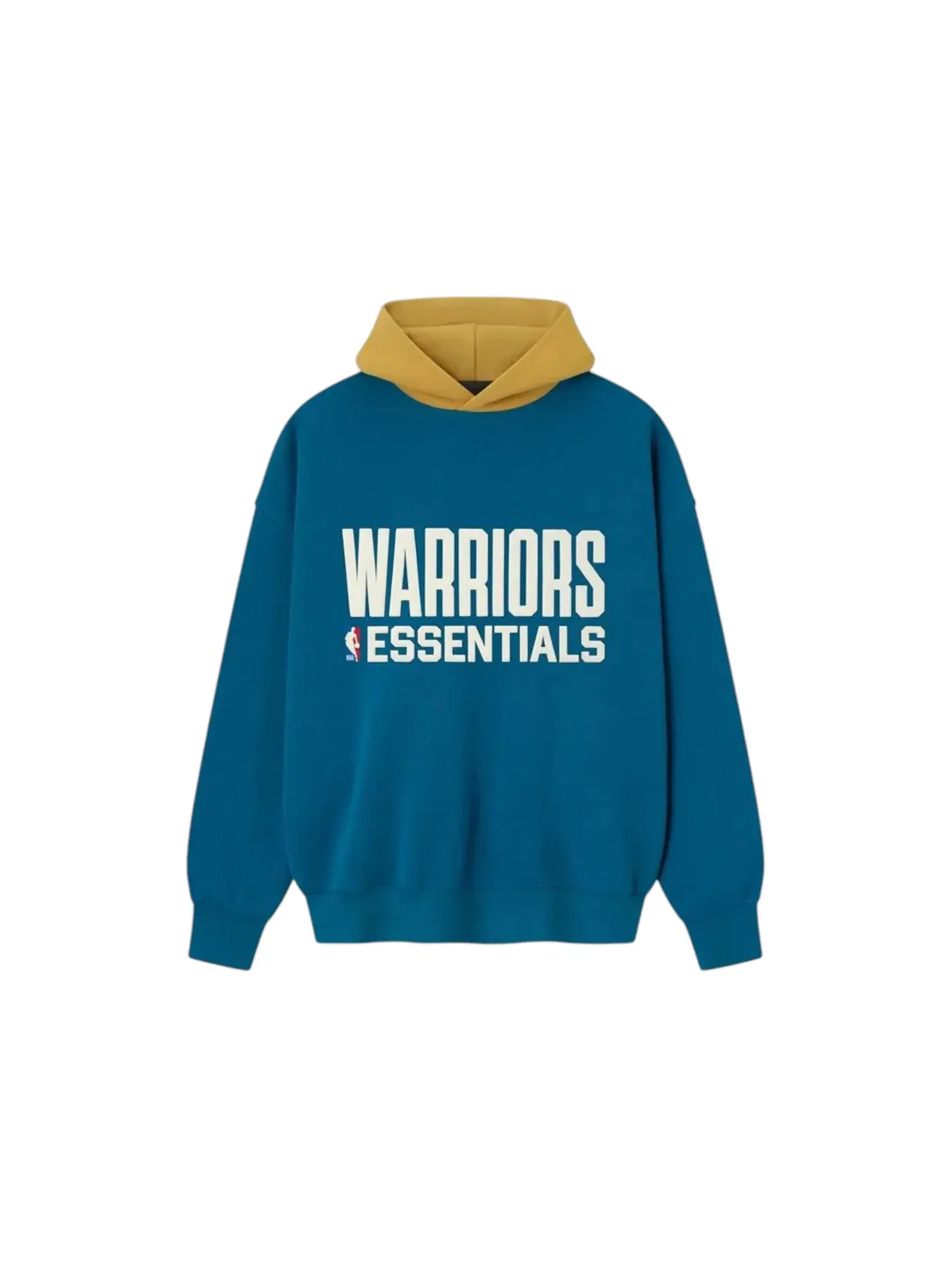 Мужское худи с принтом Warriors Fear of God Essentials Hoodie — изображение 1 из 2, синий