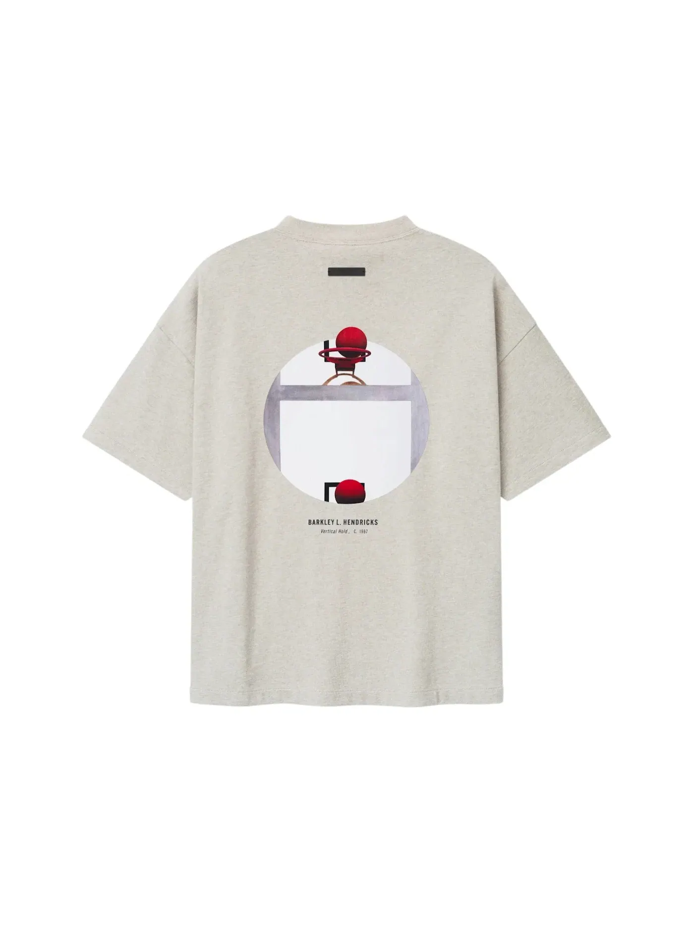 Унисекс футболка с принтом Fear of God Essentials Warriors x Barkley Hendricks 90s Tee, Heather Stone — изображение 2 из 2