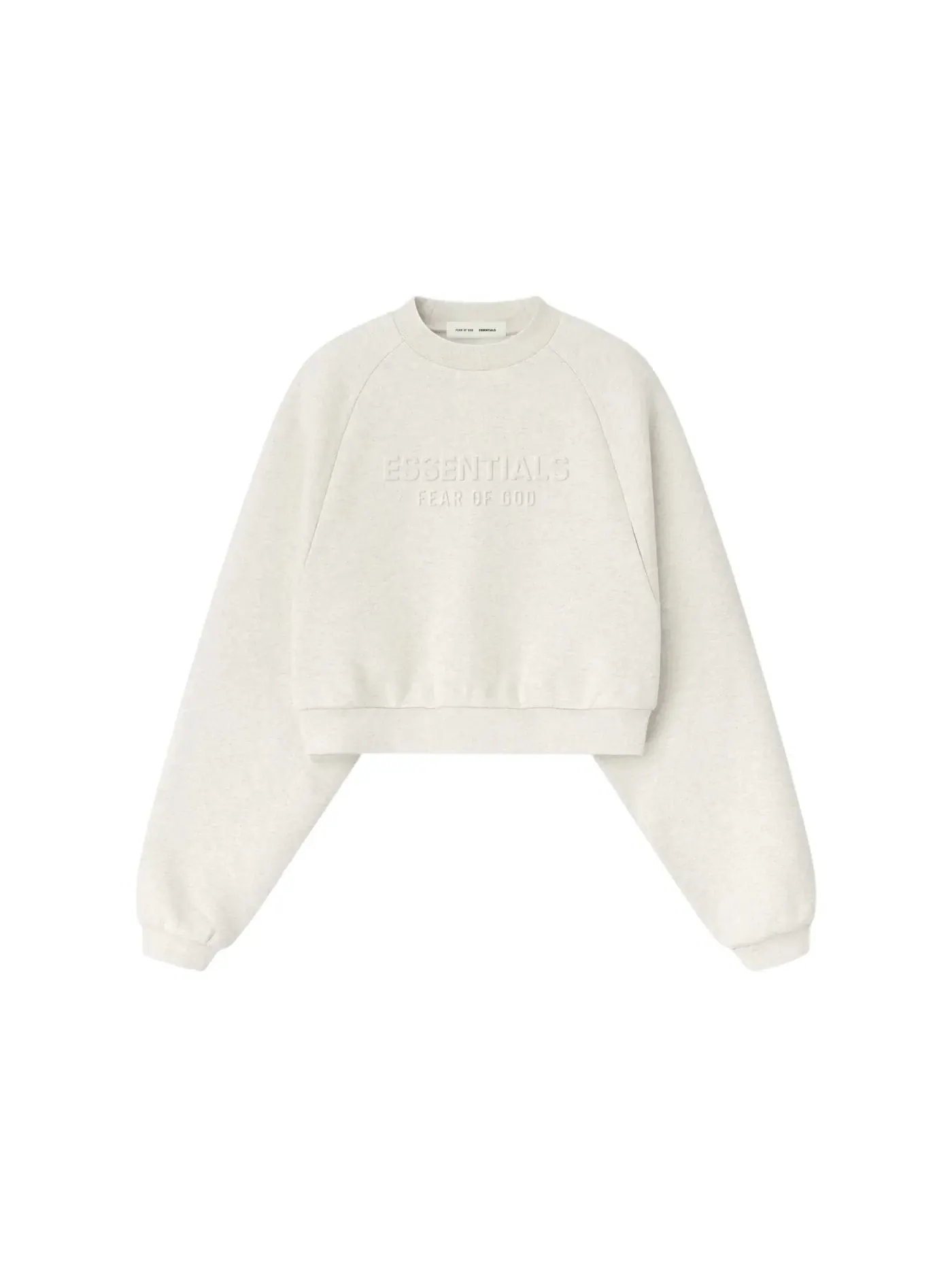 Женский свитшот с длинным рукавом Embossed 90's Raglan Crewneck Fear of God — изображение 1 из 2, овсяный
