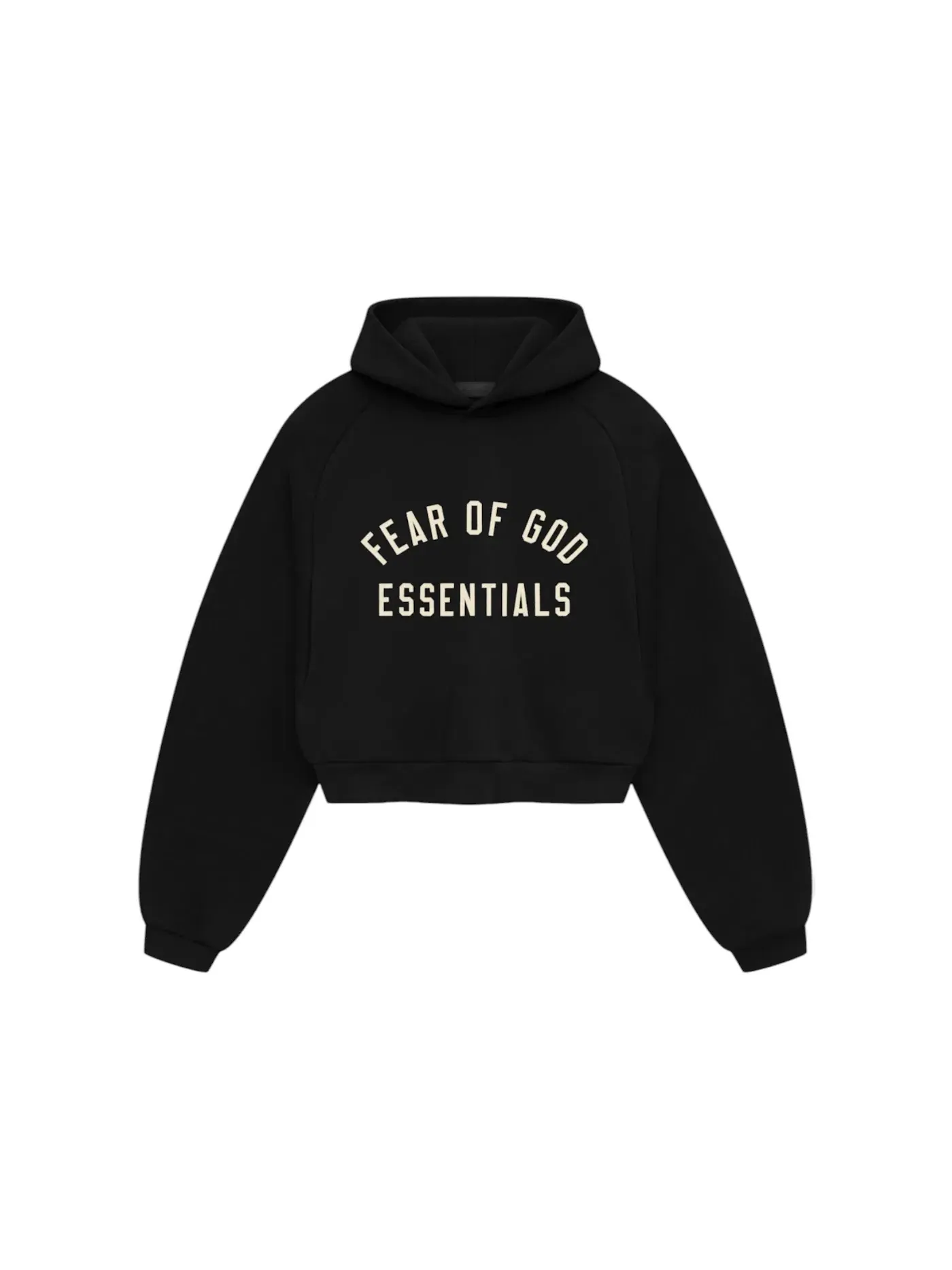 Женский укороченный худи из флиса Fear of God Essentials — изображение 1 из 1, черный