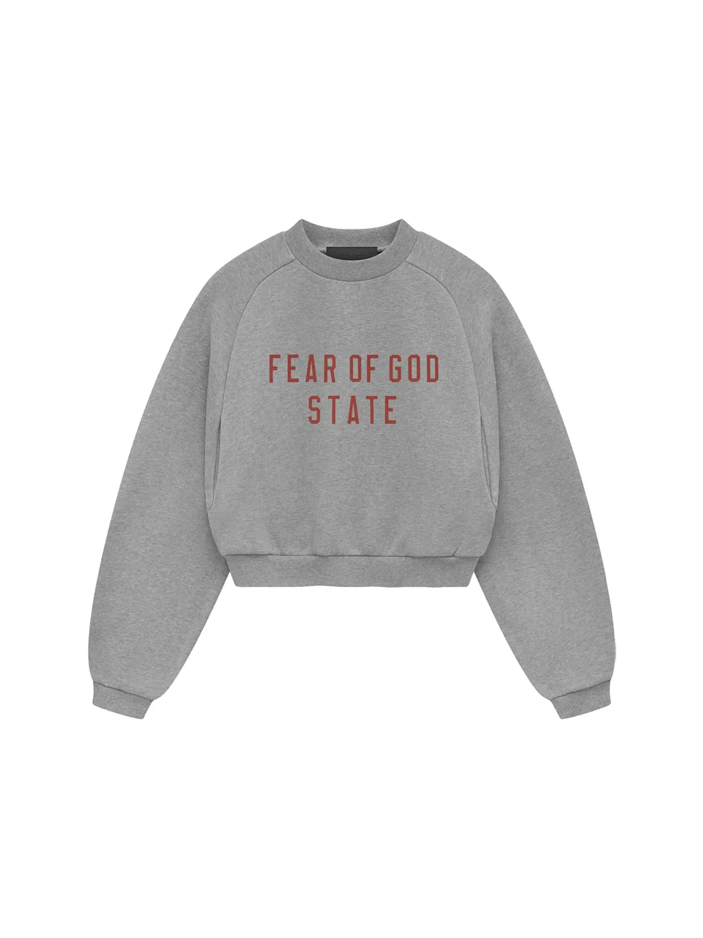 Женский свитшот из футера с принтом Crewneck Fear of God — изображение 1 из 2, серый