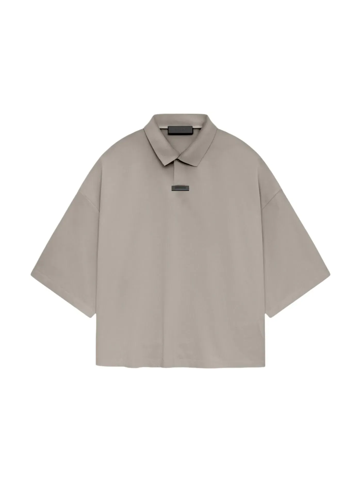 Женское поло из пике с укороченным кроем Polo Fear of God — изображение 1 из 2, серый