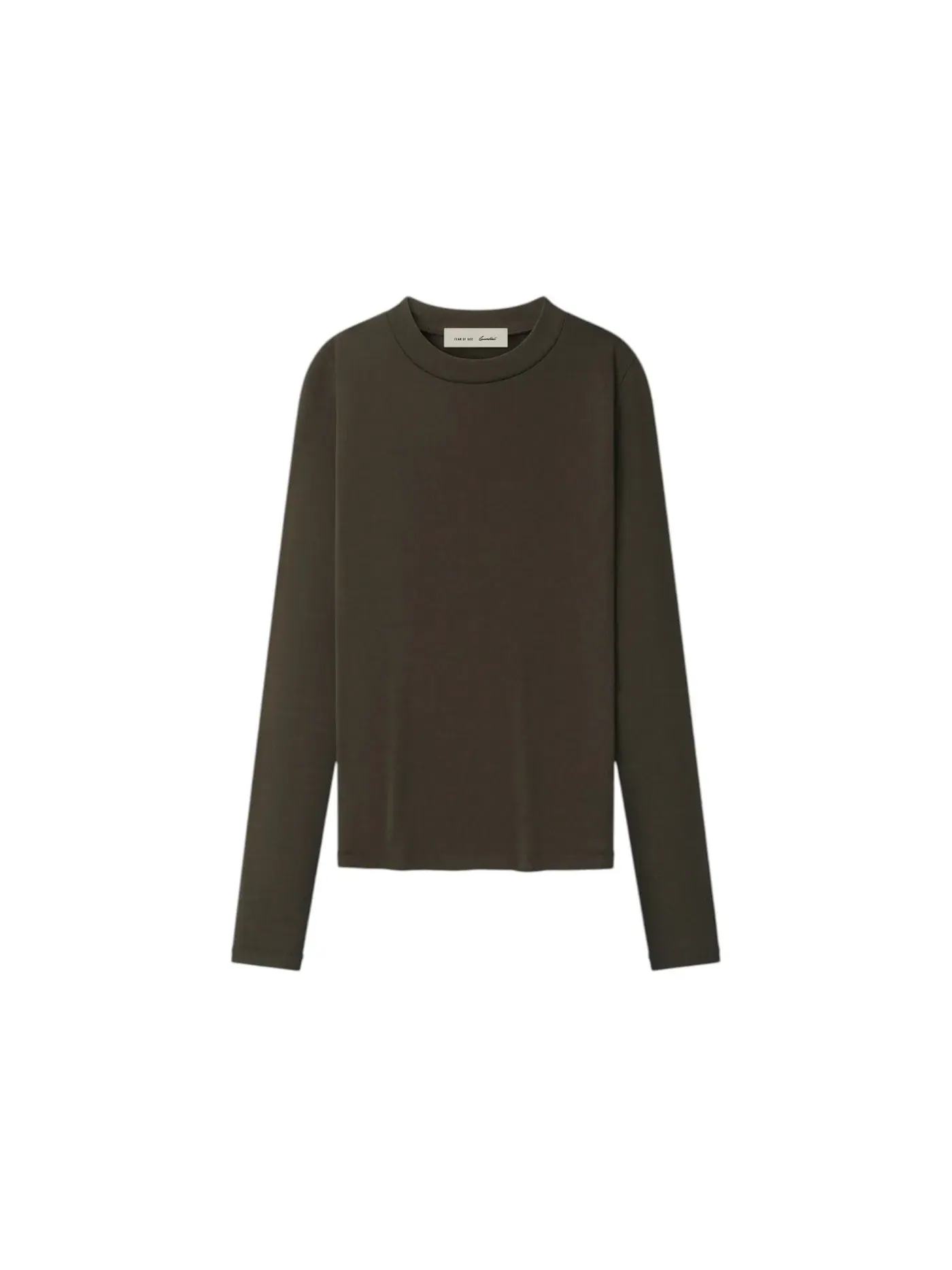 Мужская футболка с длинным рукавом Fear of God Essentials Tee — изображение 1 из 2, коричневый