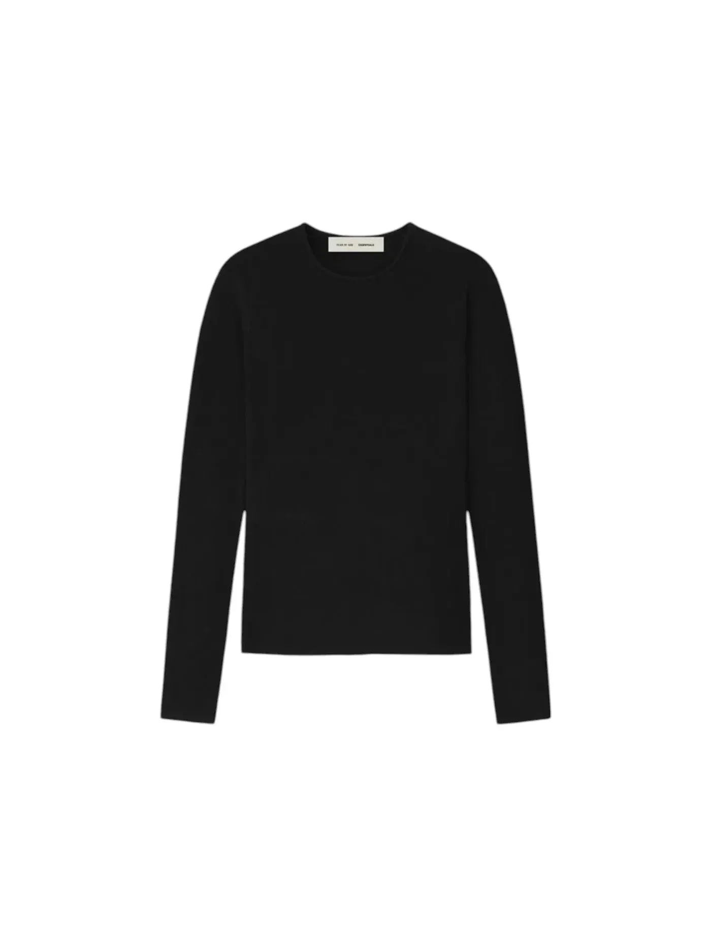 Женская футболка с длинным рукавом Fear of God Essentials — изображение 1 из 3, винтажный черный