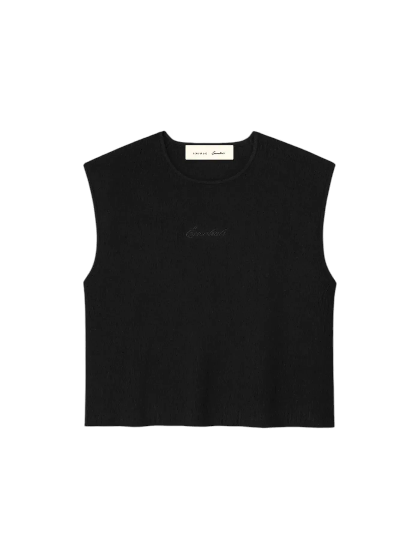 Женский топ без рукавов Fear of God Essentials — изображение 1 из 2, винтажный черный