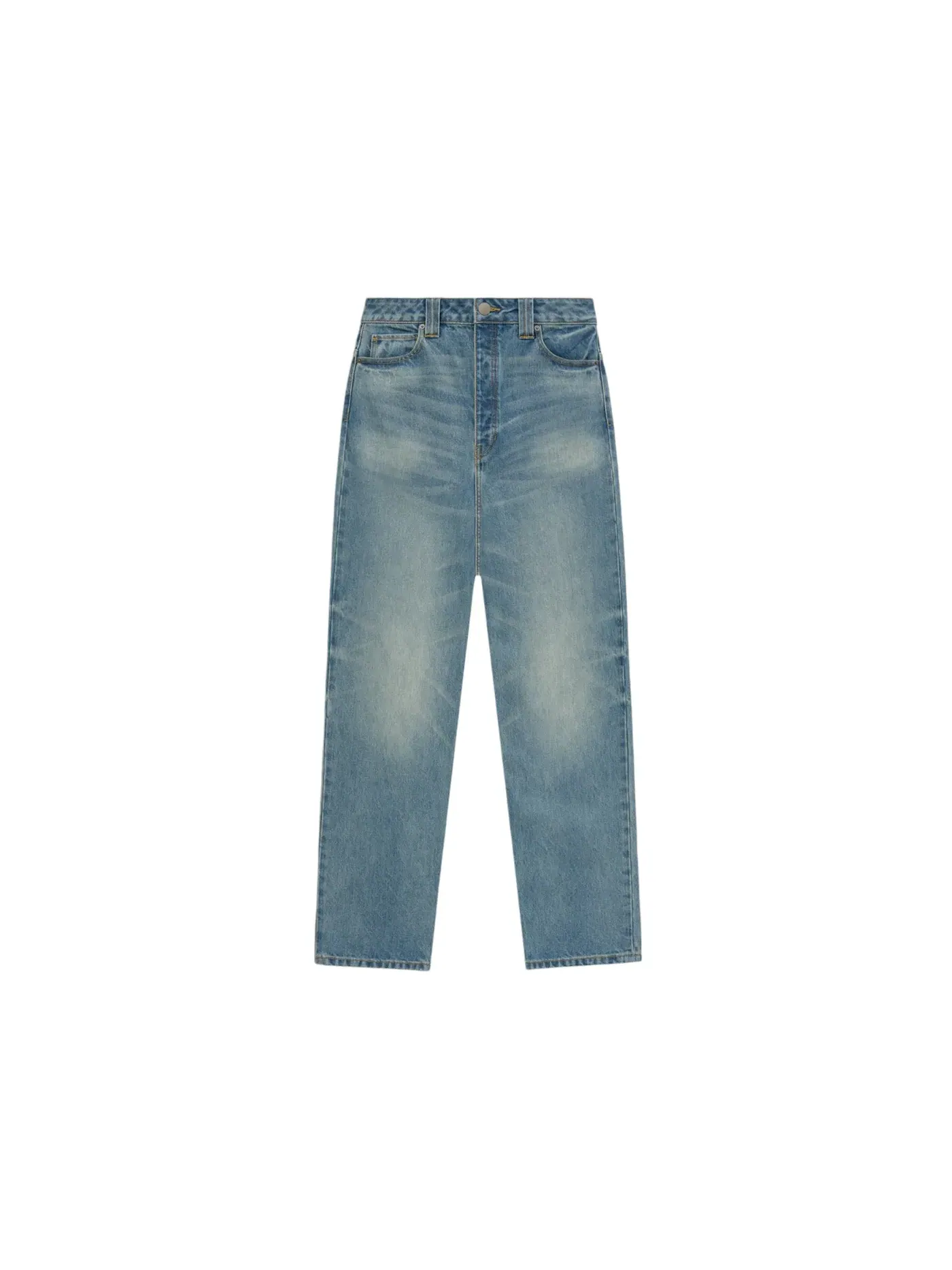 Женские джинсы прямого кроя Vintage Blue Fear of God Essentials — изображение 1 из 1, винтажный синий