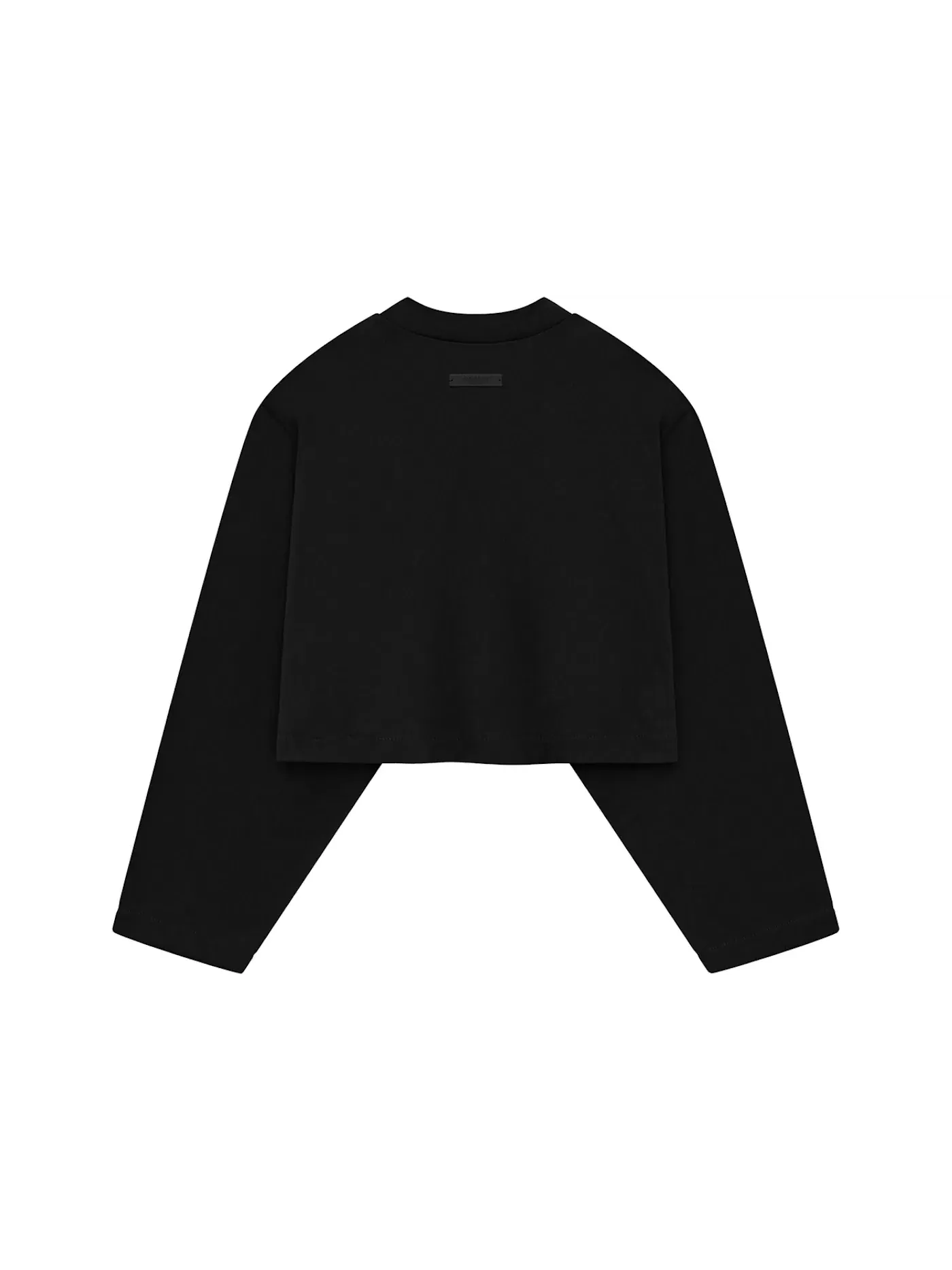 Женская футболка с длинным рукавом Essentials Tri-Blend Cropped Longsleeve Shirt Fear of God — изображение 2 из 2, черный