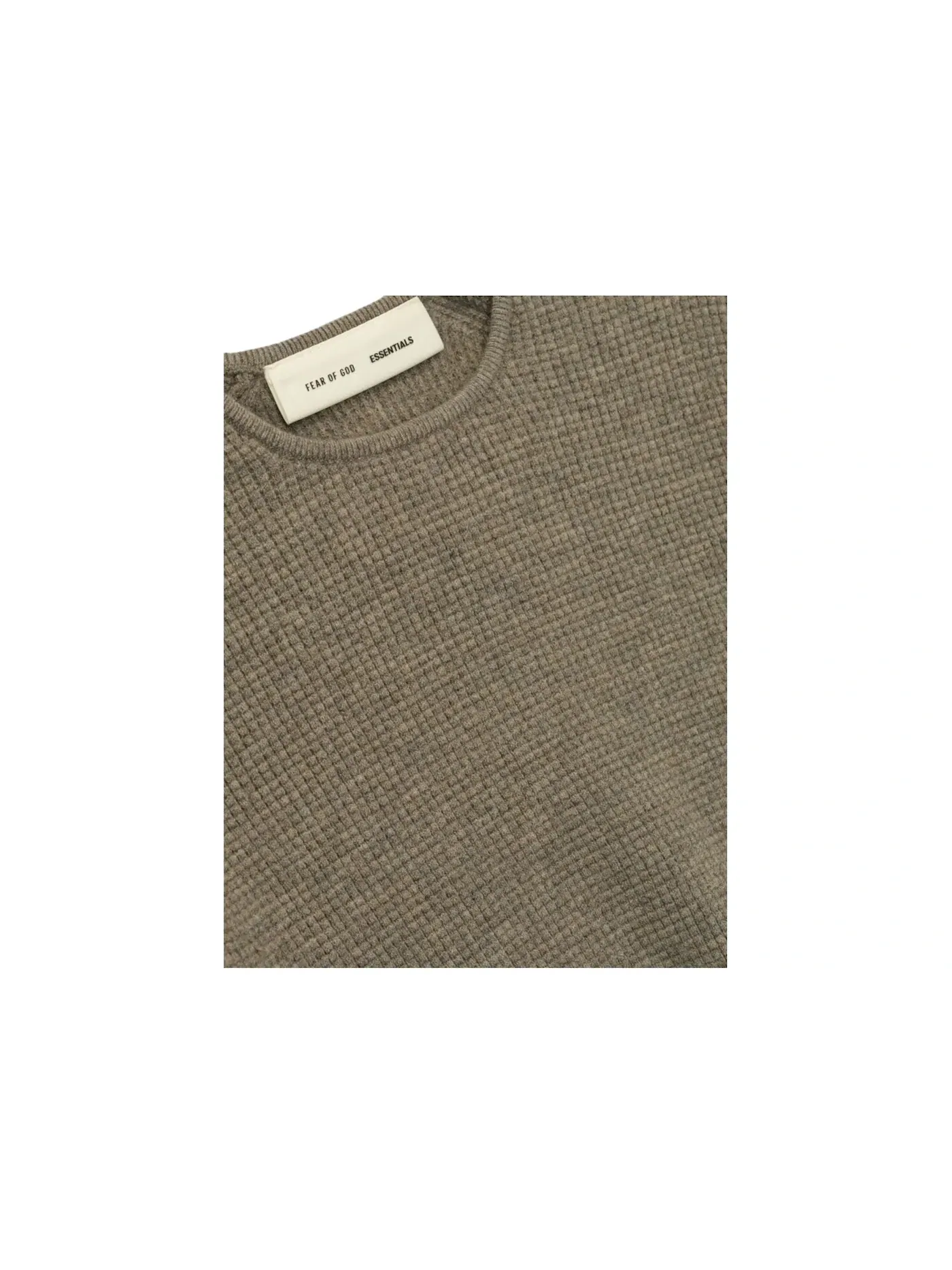 Женская футболка с длинным рукавом из вафли Fear of God Essentials, Homestead Heather — изображение 3 из 3