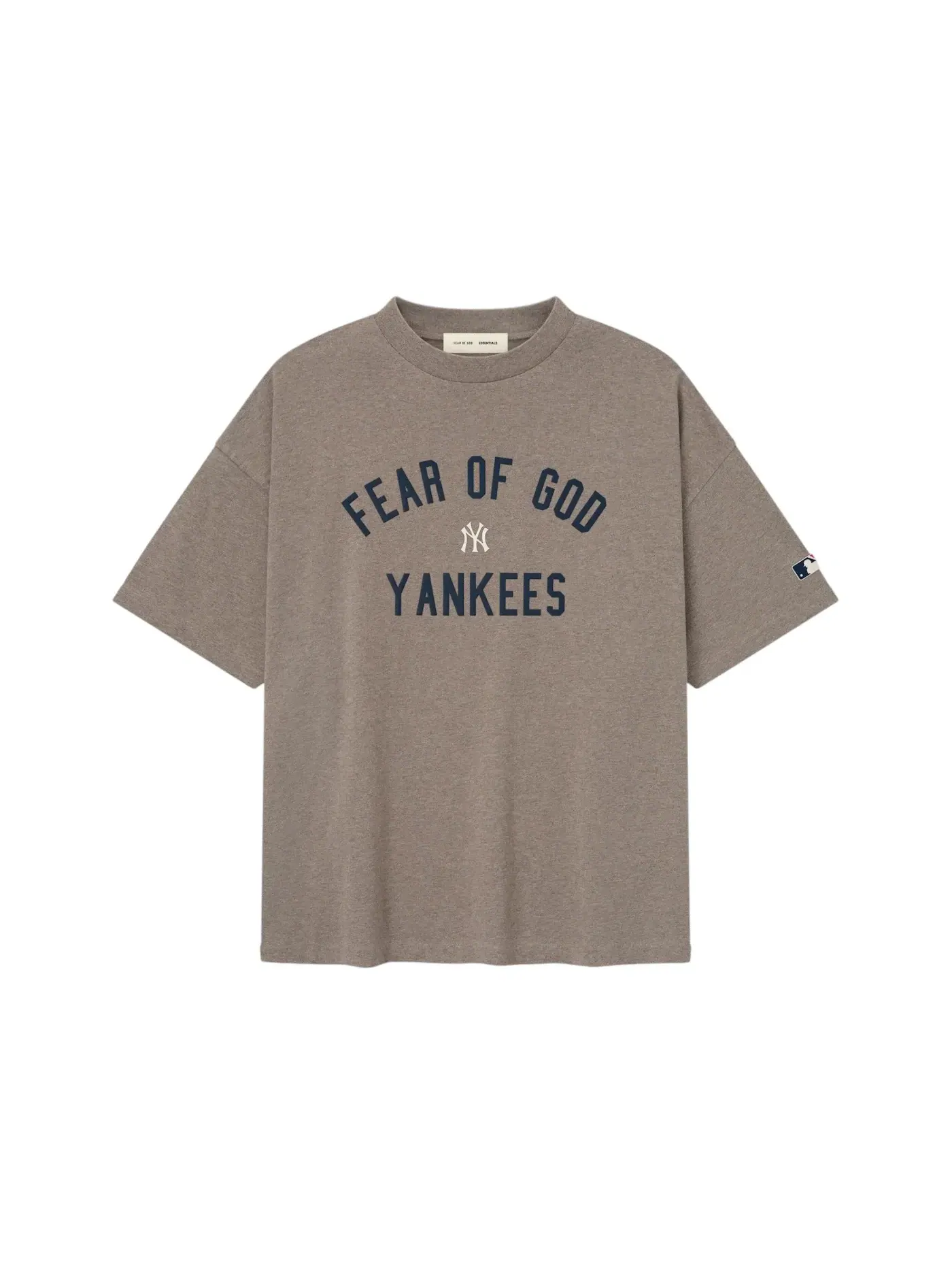 Мужская футболка с принтом Yankees Fear of God Essentials, Homestead Heather — изображение 1 из 2