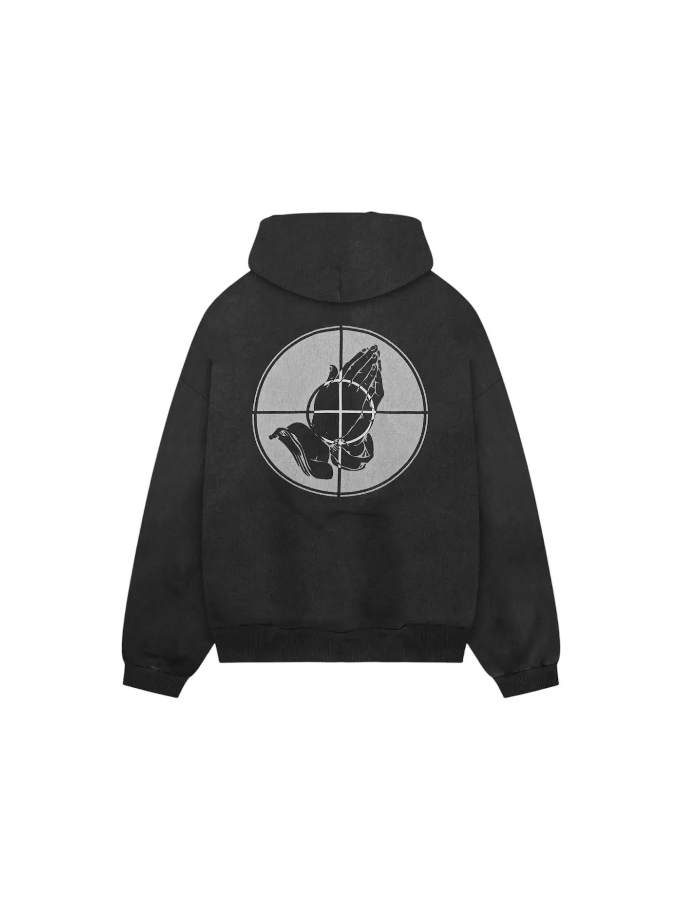 Мужской худи с принтом Hoodie Fear of God — изображение 2 из 2, черный