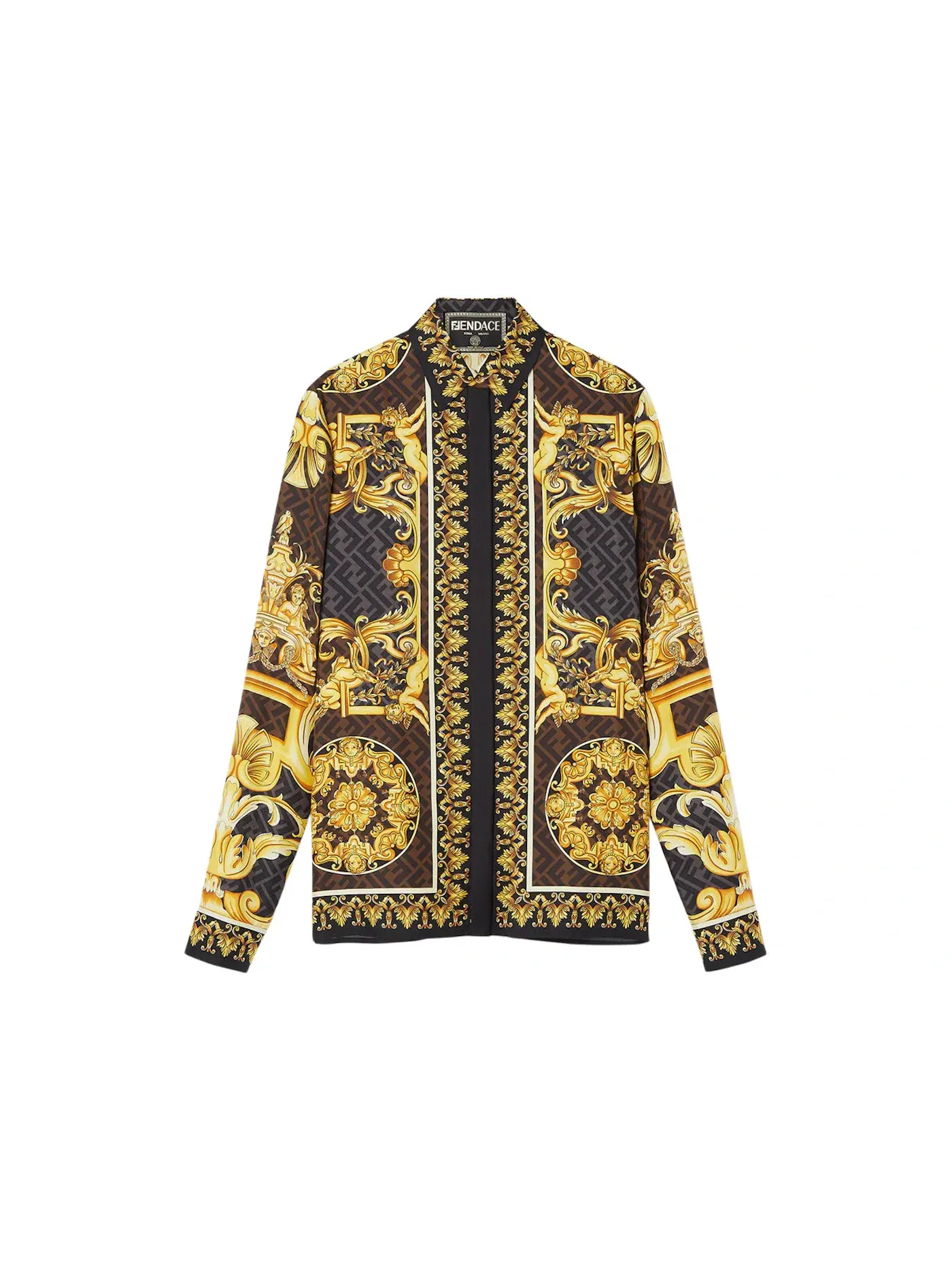 Женская рубашка с принтом Shirt Fendi — изображение 1 из 1, золото