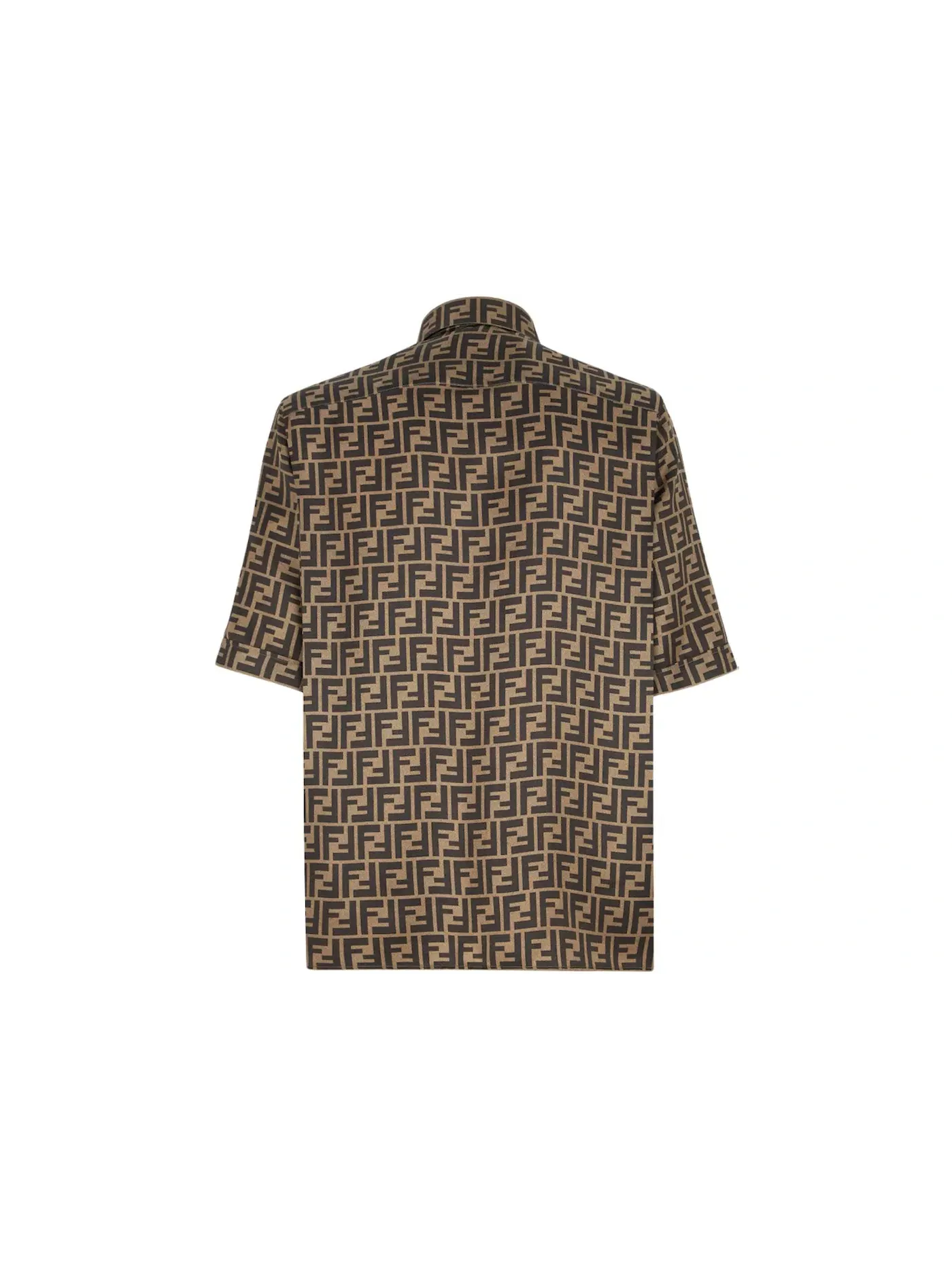 Мужская рубашка с принтом Shirt Fendi — изображение 2 из 2, коричневый