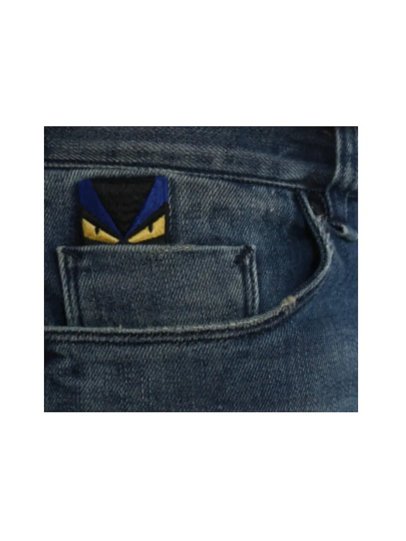 Мужские джинсы slim из камня Fendi — изображение 2 из 2, синий