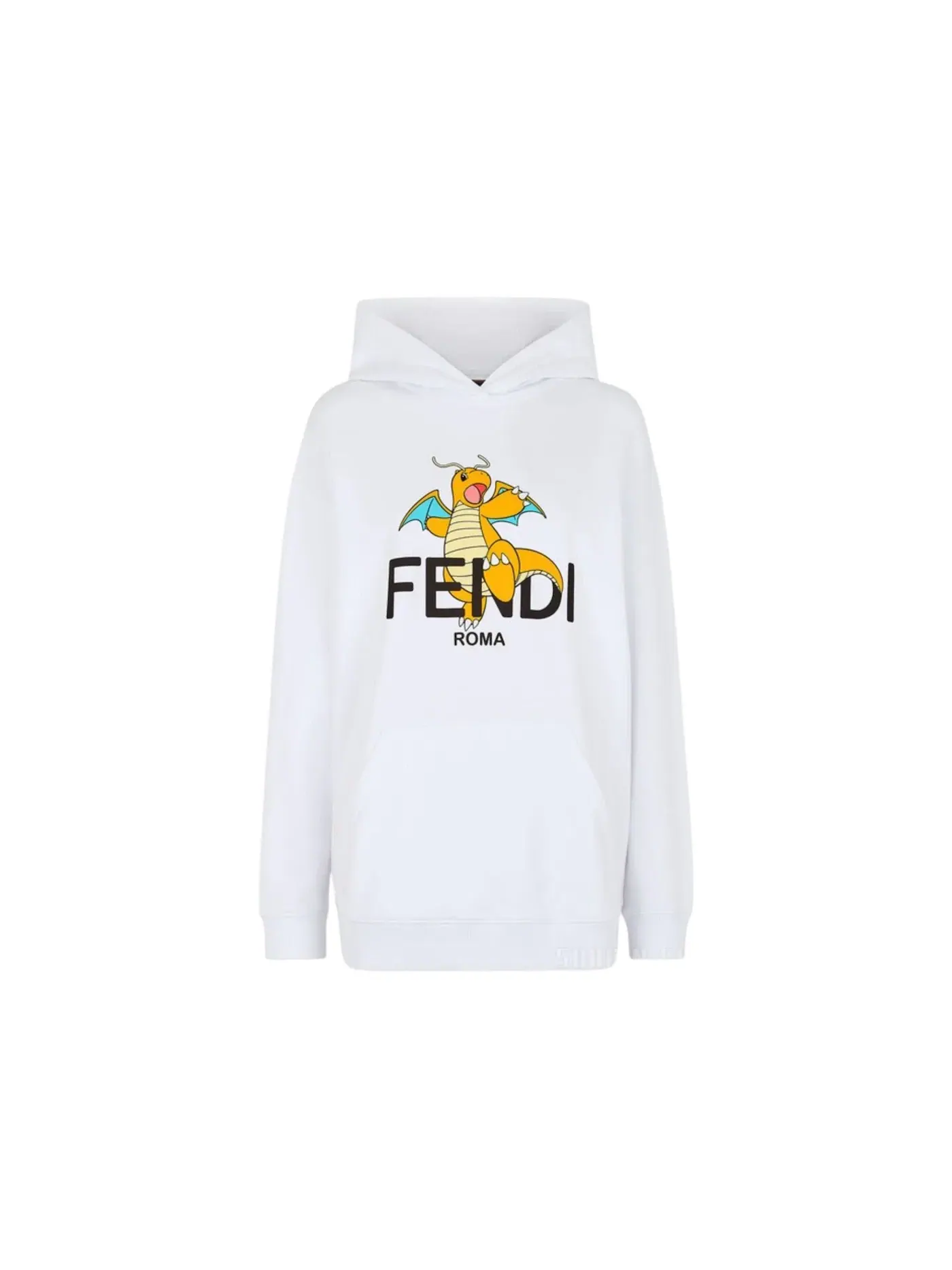 Женский свитшот с принтом Fendi x Fragment x Pokemon Dragonite Fendi — изображение 1 из 2, белый