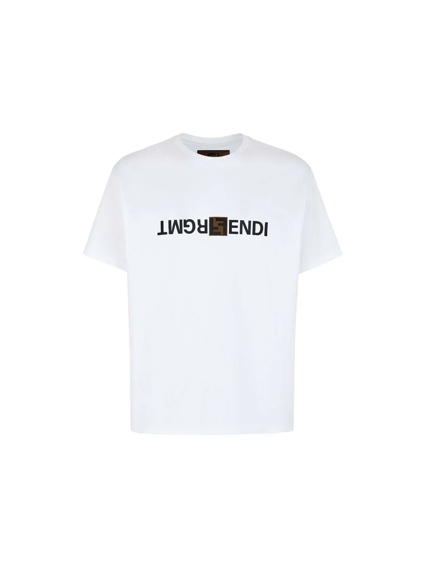 Мужская футболка с логотипом Fendi x FRGMT — изображение 1 из 2, белый