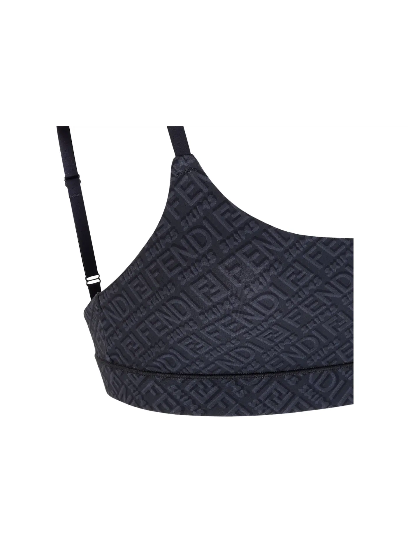 Женский бралетт с вырезом лодочкой Fendi x SKIMS Pack of 2 Bralette — изображение 2 из 2, черный