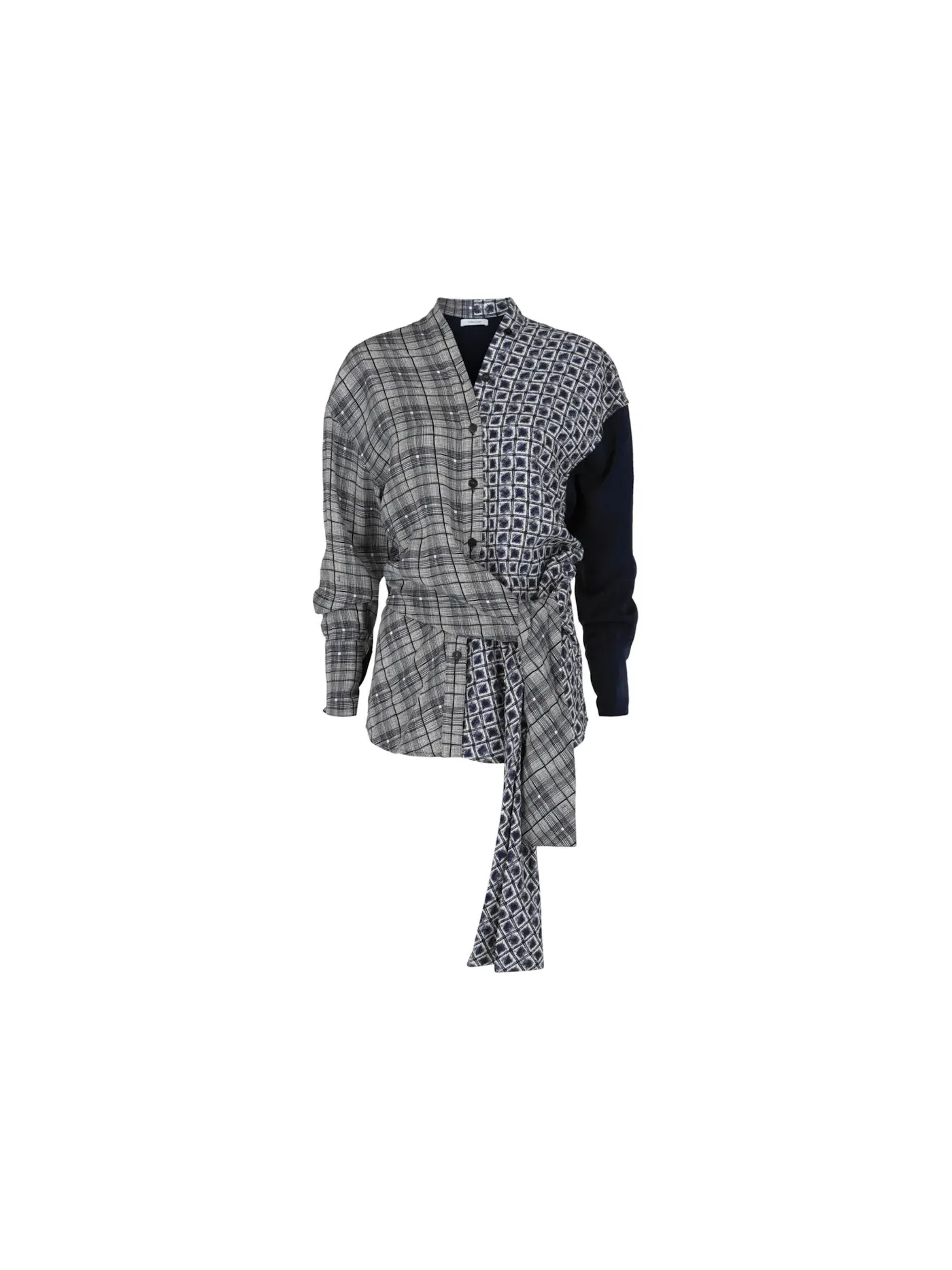 Женская рубашка с принтом Ferragamo Shirt — изображение 1 из 3, синий