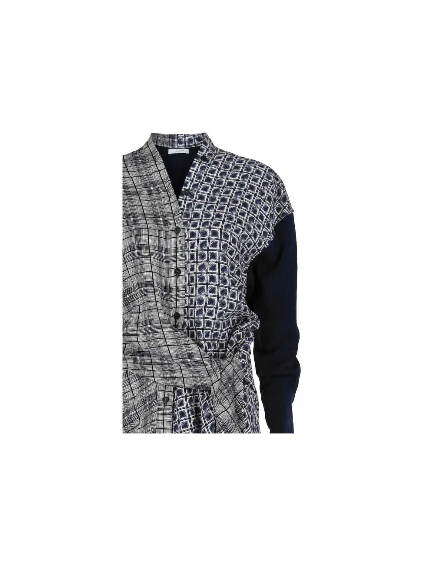 Женская рубашка с принтом Ferragamo Shirt — изображение 3 из 3, синий