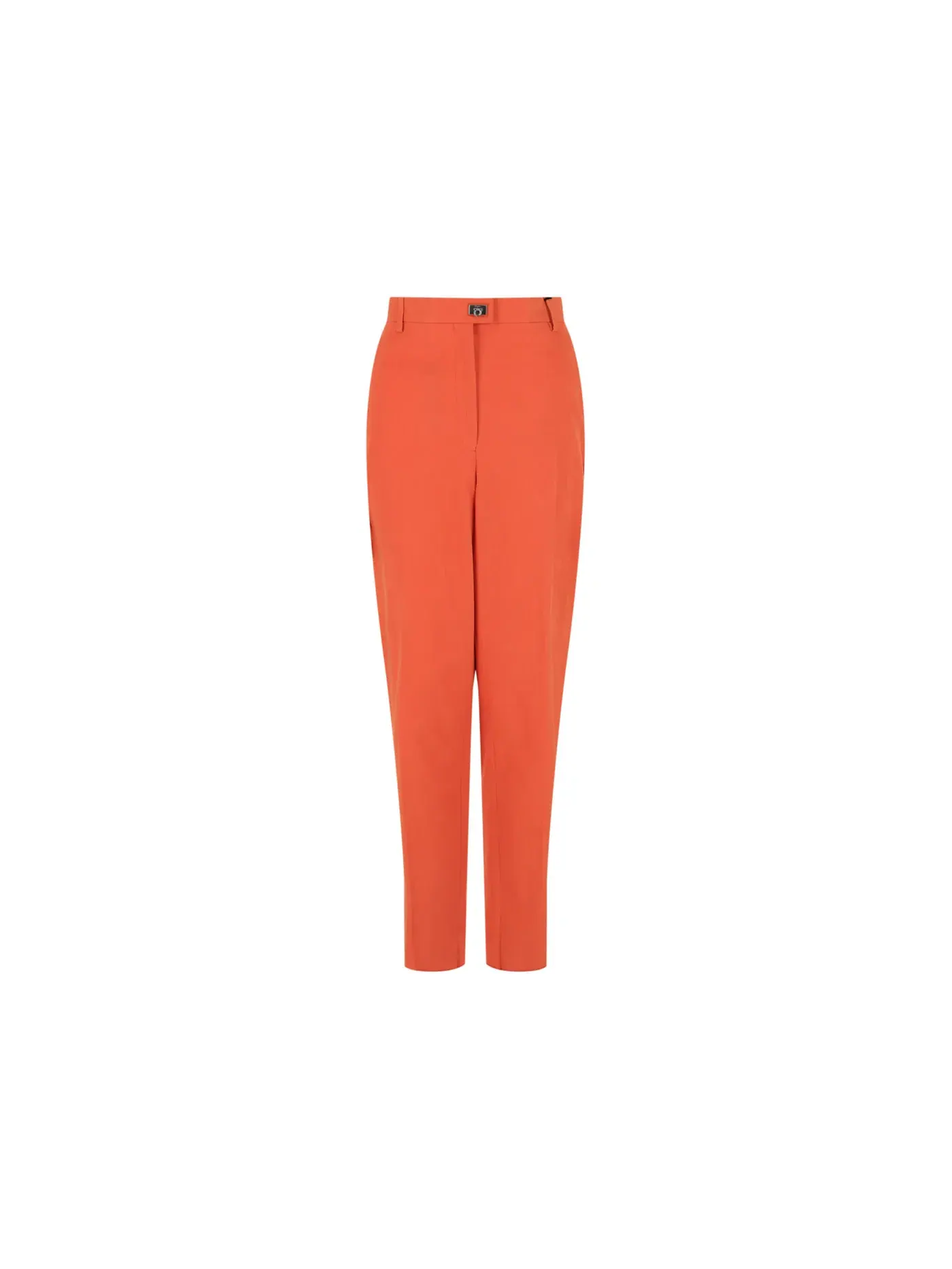 Женские брюки прямого кроя Gancini-Plaque Straight-Leg Trousers Ferragamo — изображение 1 из 3, оранжевый