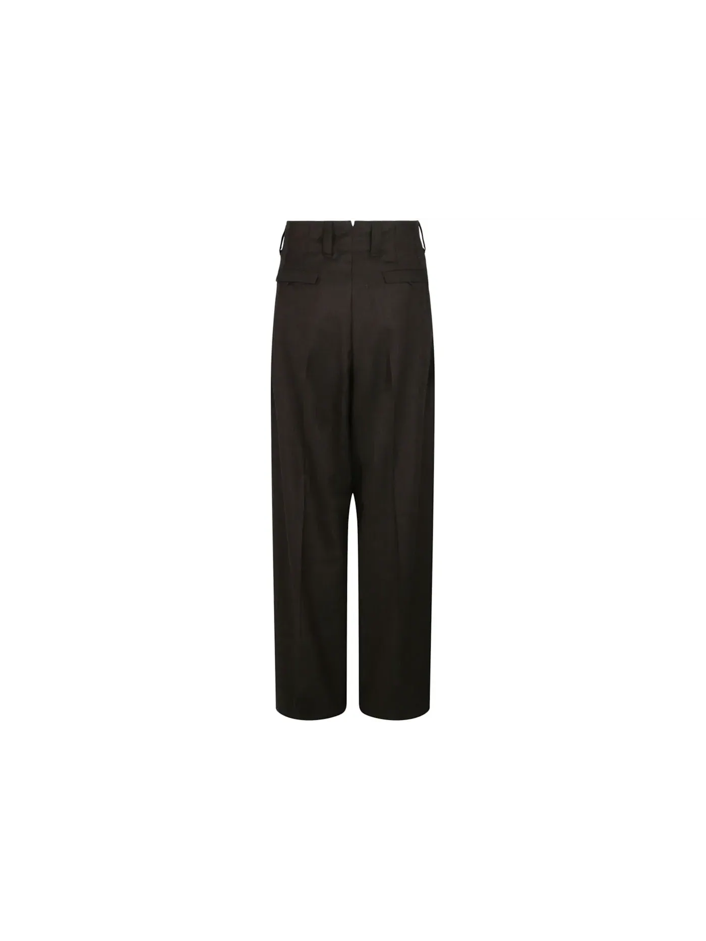 Женские брюки из шерсти с высокой посадкой Pants Ferragamo — изображение 2 из 3, серый