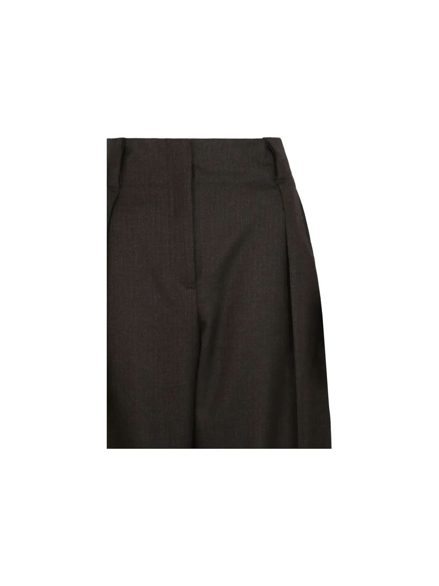 Женские брюки из шерсти с высокой посадкой Pants Ferragamo — изображение 3 из 3, серый