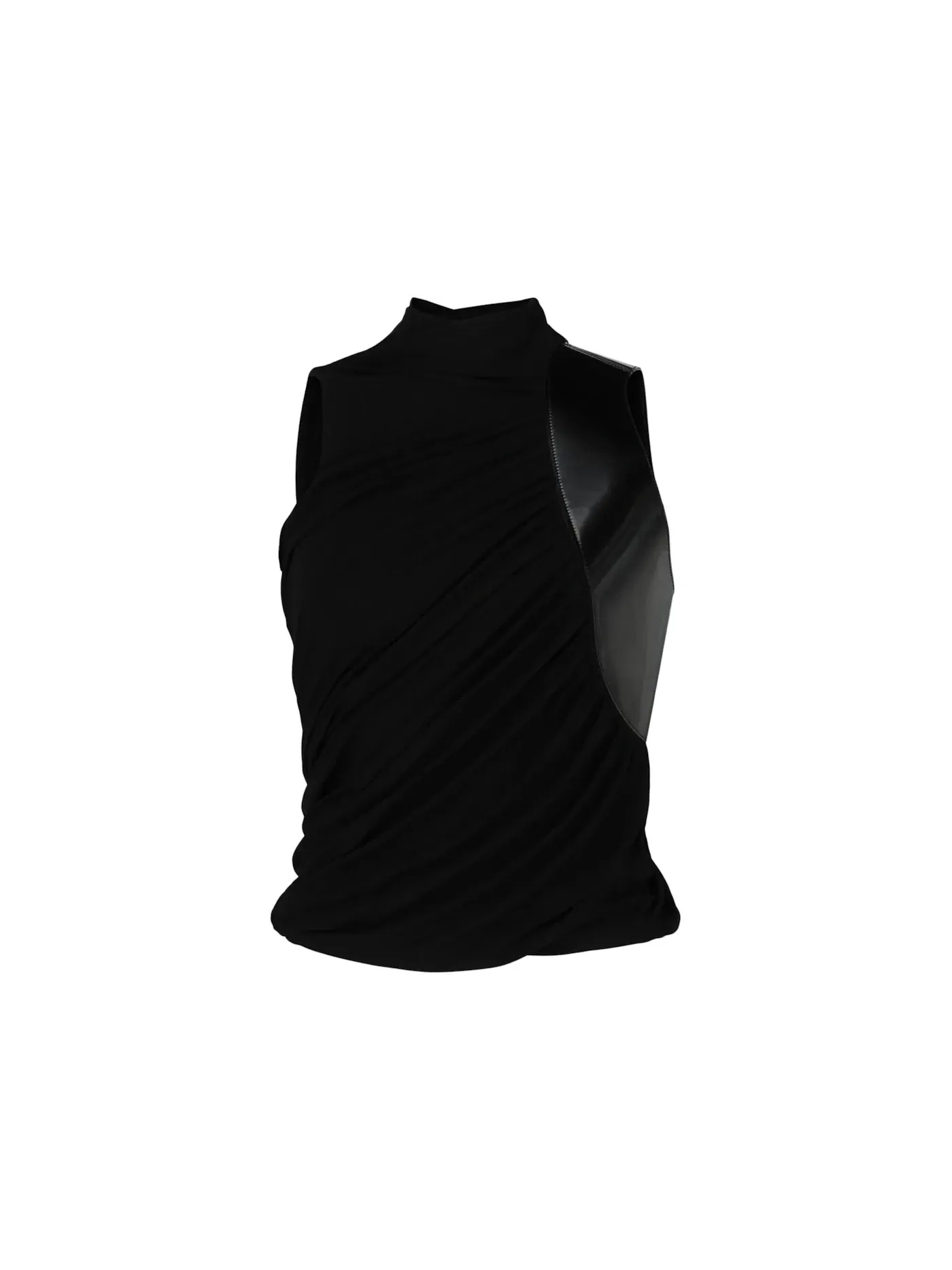 Женская блуза с драпировкой Panelled Draped Top Ferragamo — изображение 1 из 3, черный