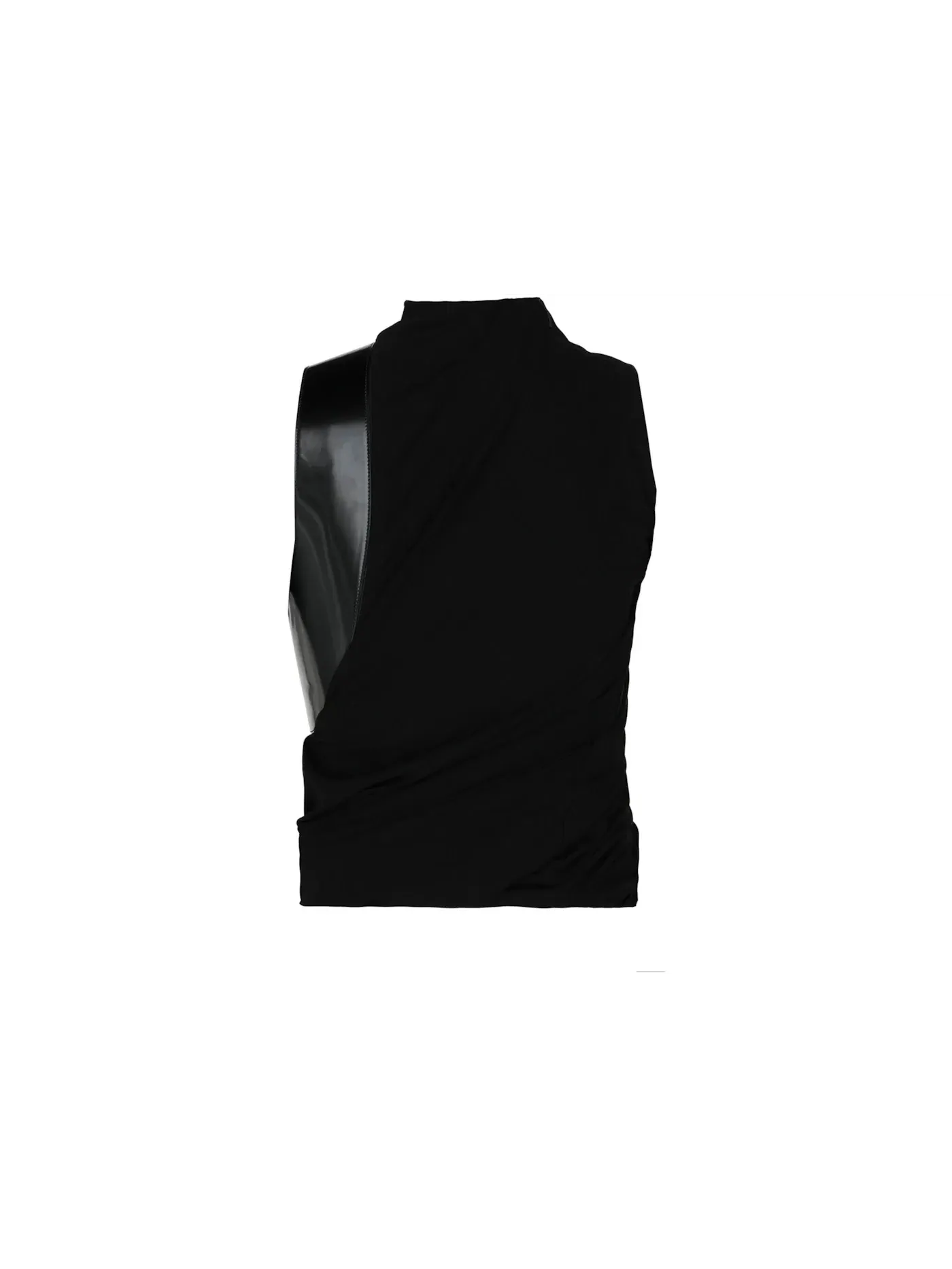 Женская блуза с драпировкой Panelled Draped Top Ferragamo — изображение 2 из 3, черный