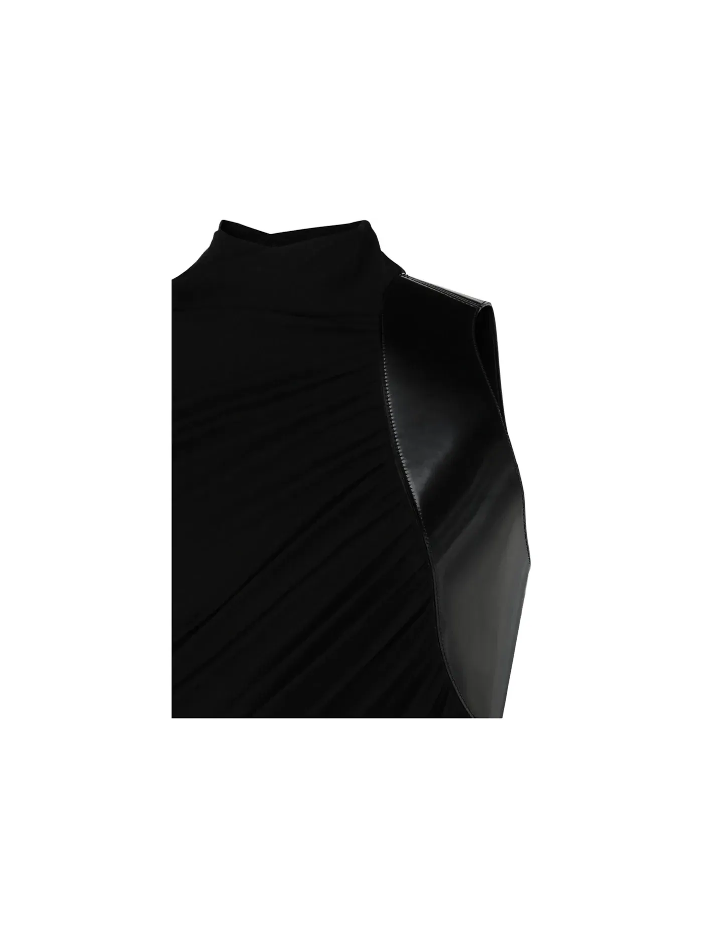 Женская блуза с драпировкой Panelled Draped Top Ferragamo — изображение 3 из 3, черный