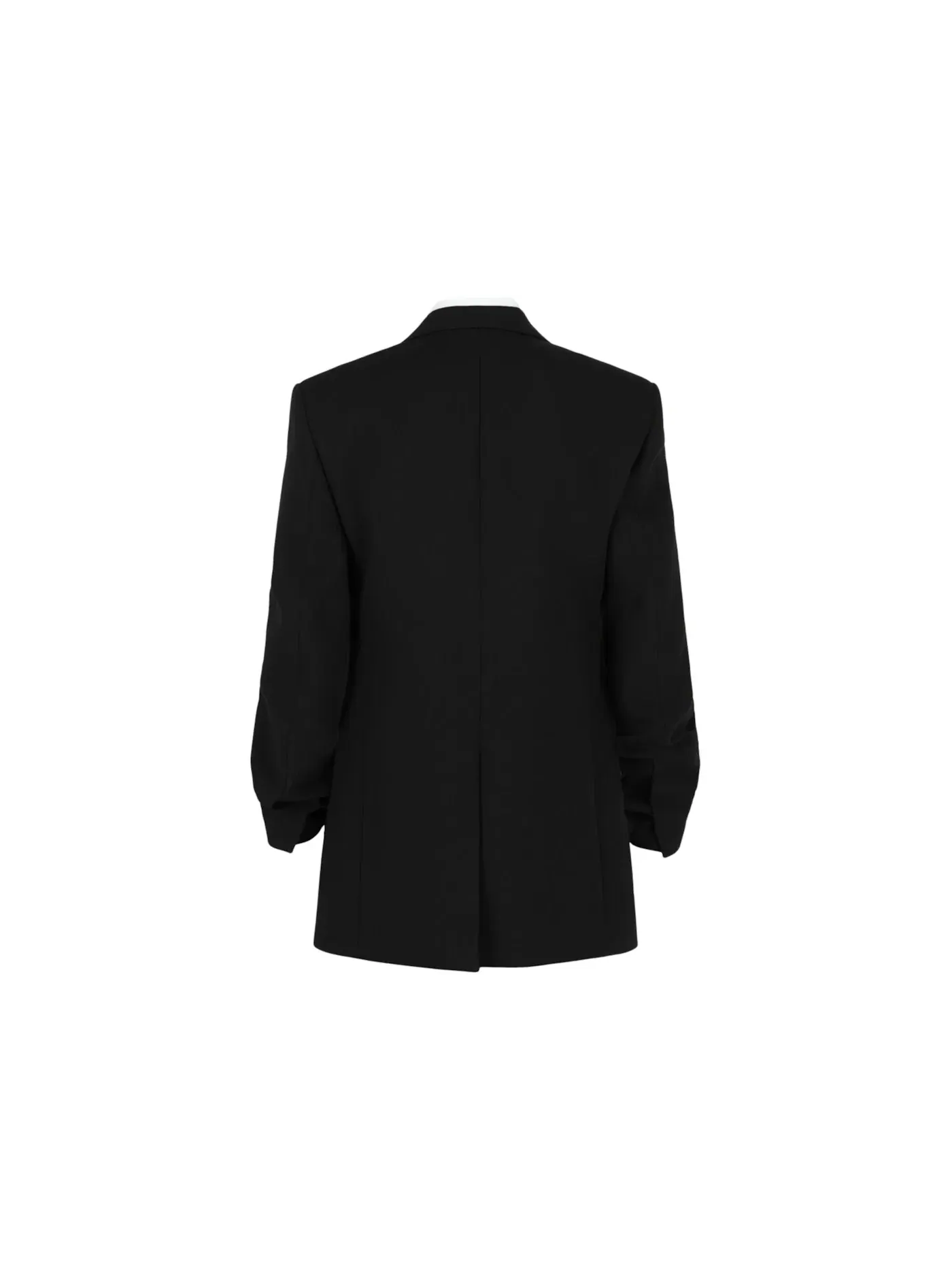 Мужской пиджак с пиковым лацканом из шелка Blazer Ferragamo — изображение 2 из 3, черный