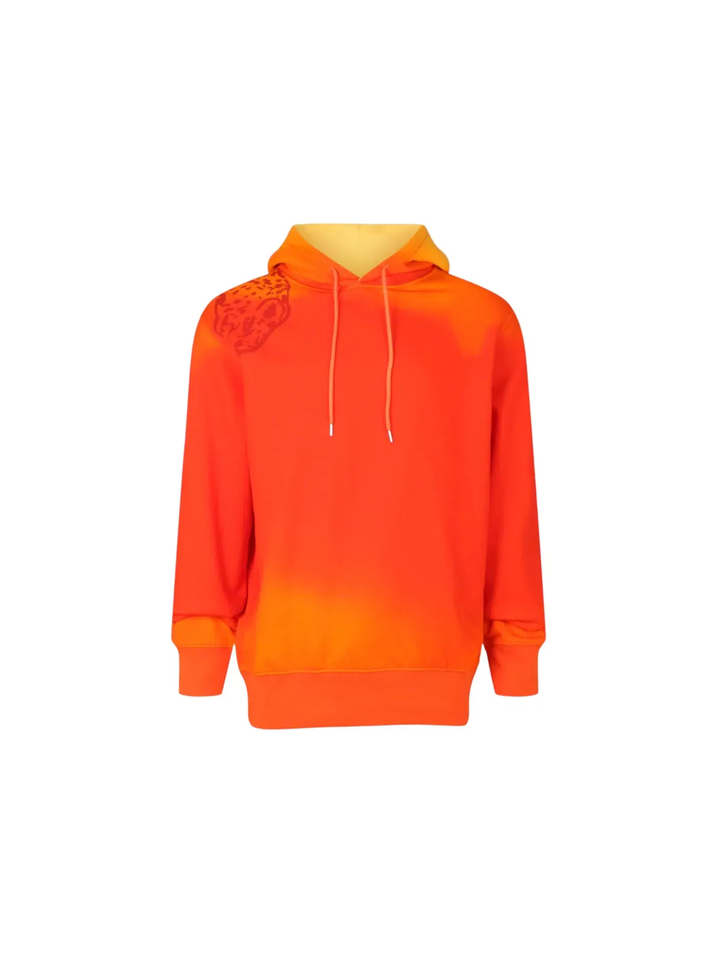 Мужской худи с принтом Ferragamo Sunset-Print Cotton Hoodie Red — изображение 1 из 3, красный