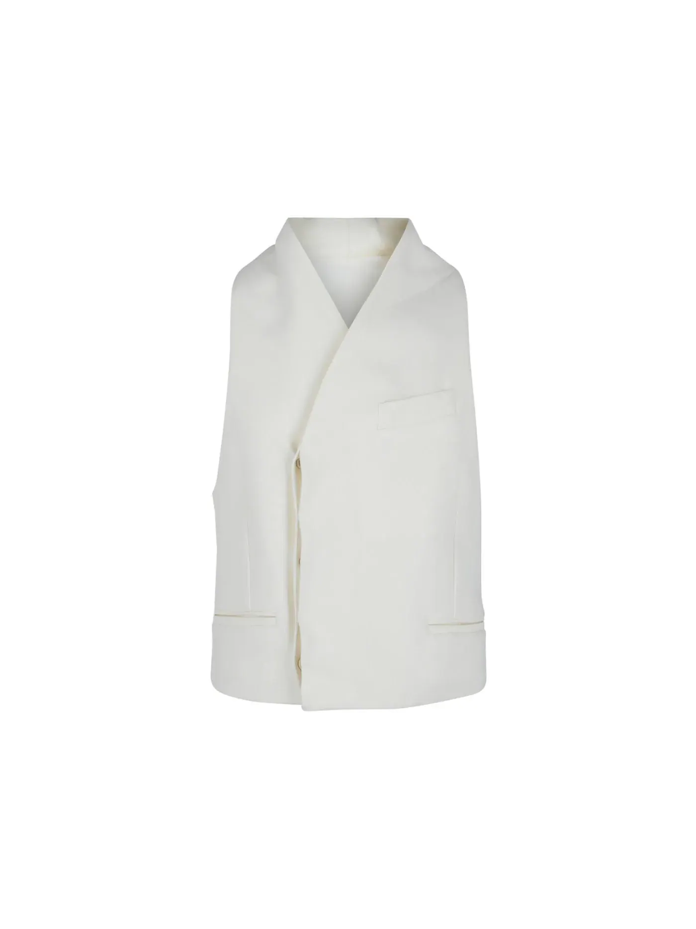 Мужской жилет без рукавов Ferragamo Vest — изображение 1 из 3, белый