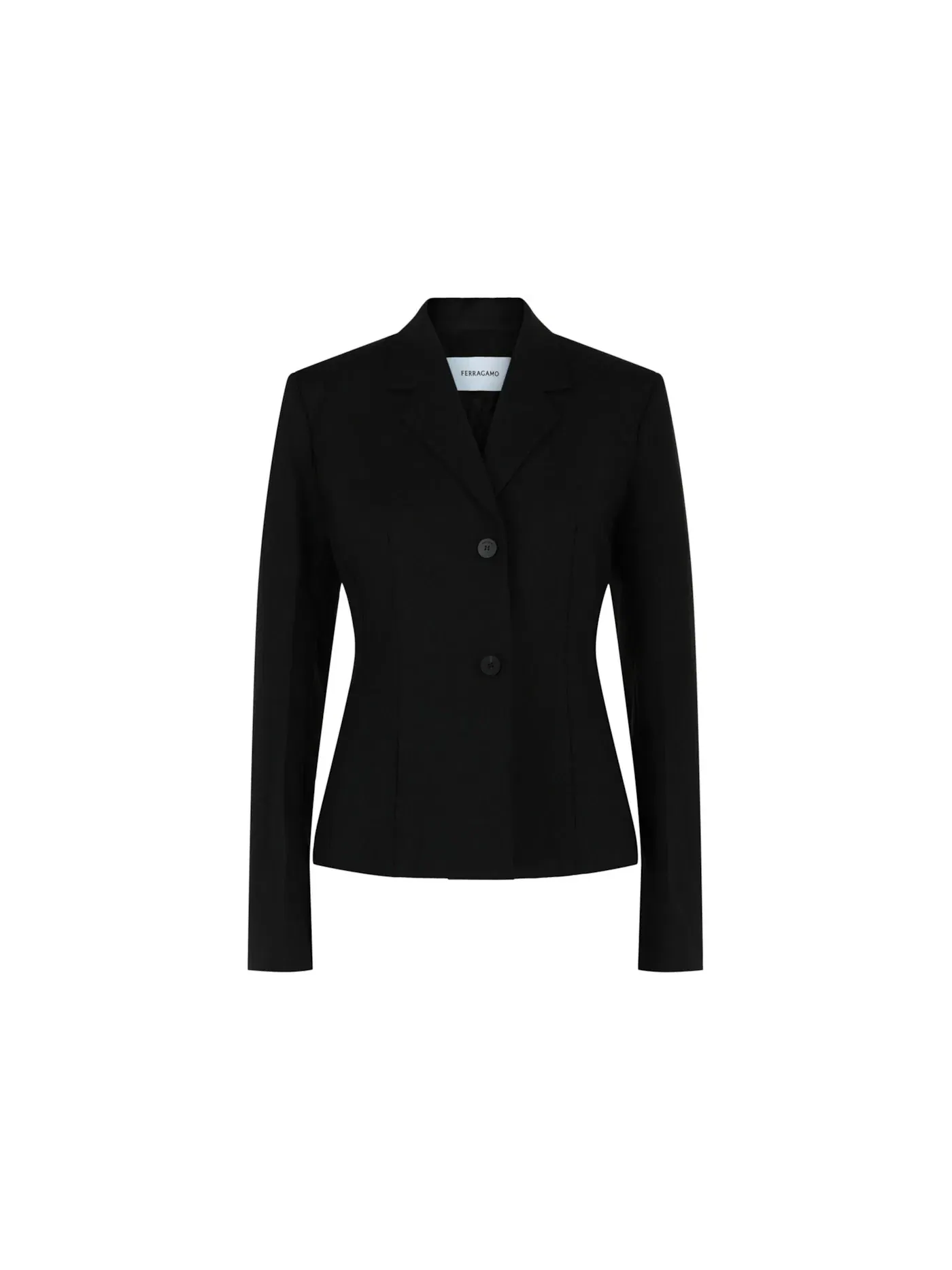 Женский пиджак из смесовой шерсти Blazer Ferragamo — изображение 1 из 3, черный