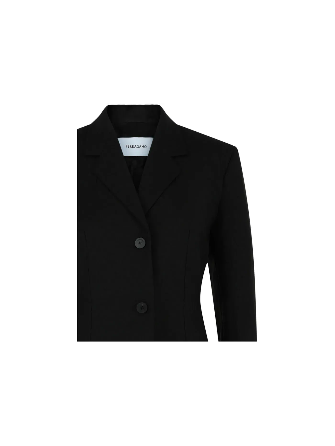 Женский пиджак из смесовой шерсти Blazer Ferragamo — изображение 3 из 3, черный