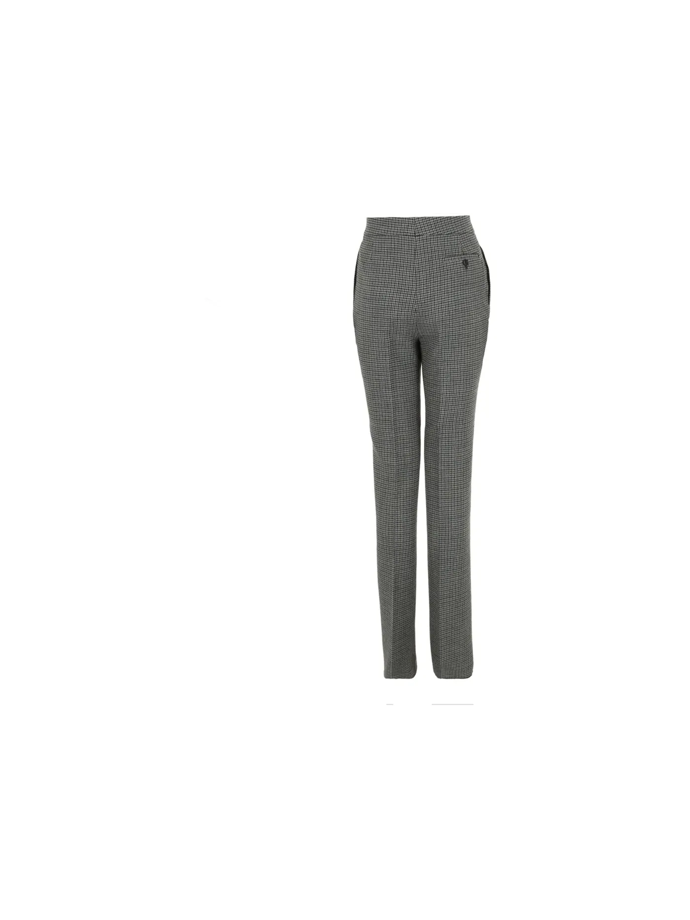 Женские брюки из шерсти с принтом Trousers Ferragamo — изображение 2 из 3, серый