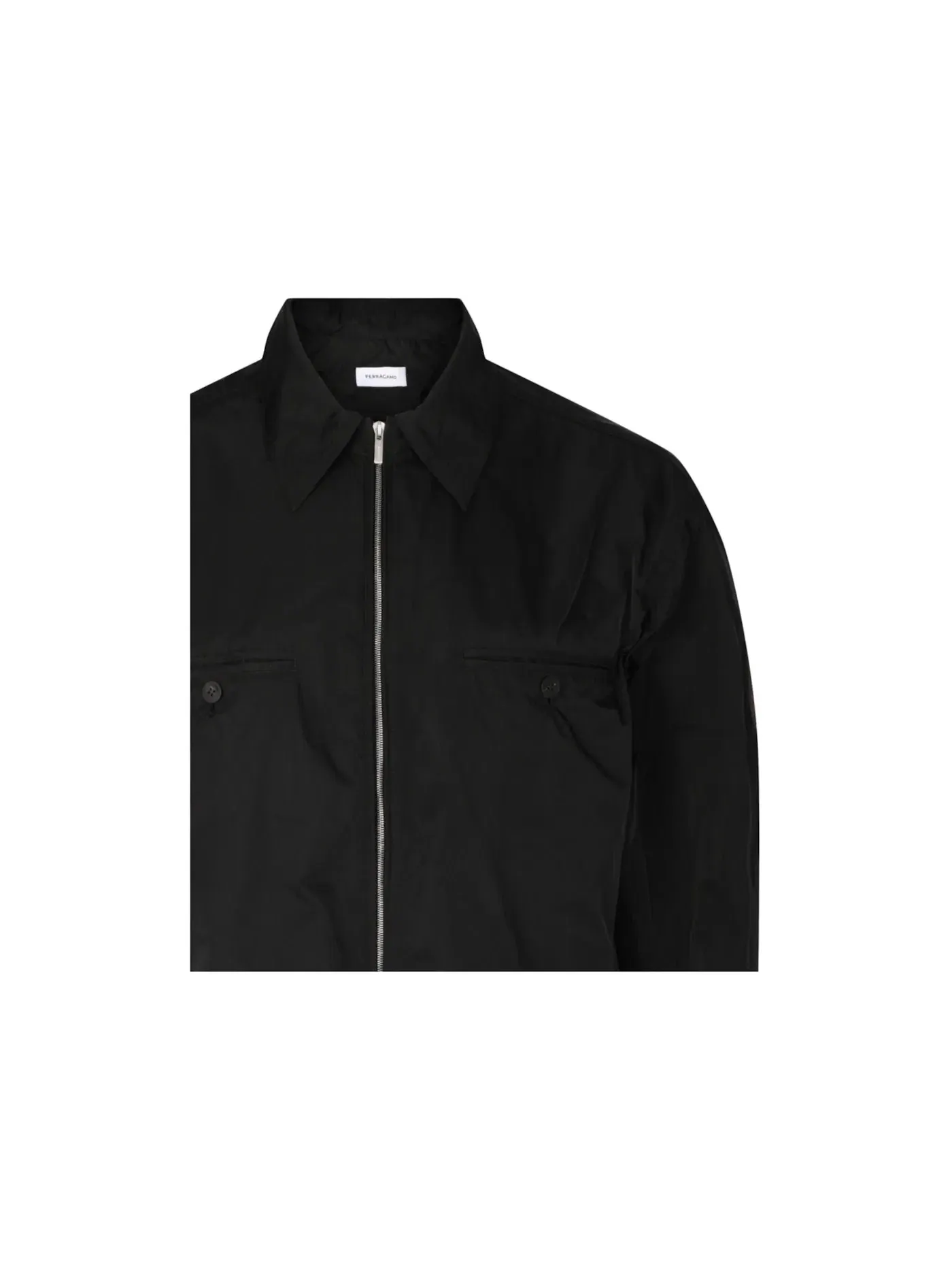 Мужская ветровка с капюшоном Windbreaker with Removable Hood Ferragamo — изображение 3 из 3, черный