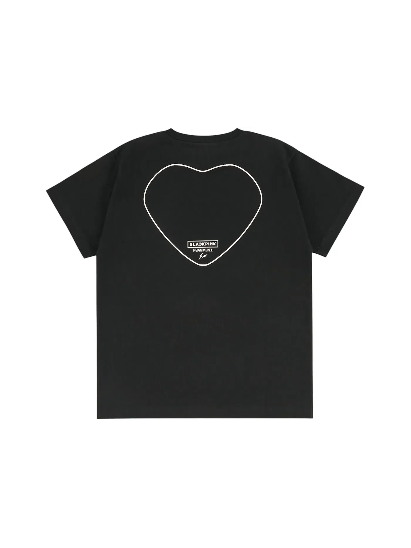 Мужская футболка с принтом Fragment x BLACKPINK Heart T-shirt Black — изображение 2 из 2