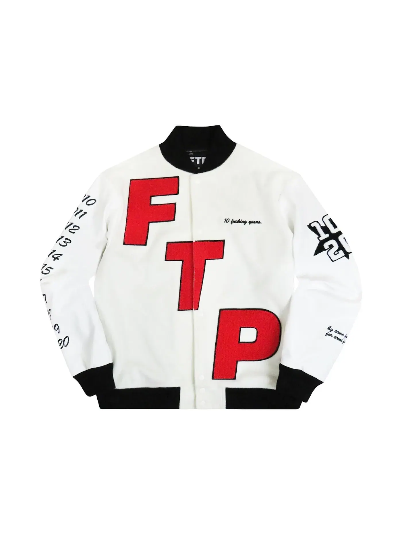 Мужская куртка-бомбер с принтом FTP 10 Year Varsity Jacket
