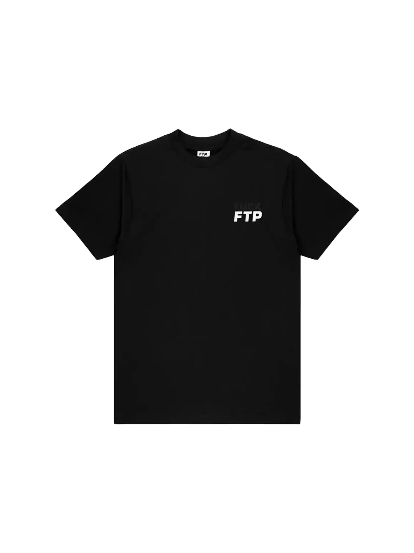 Мужская футболка с принтом Tee FTP — изображение 2 из 2, черный